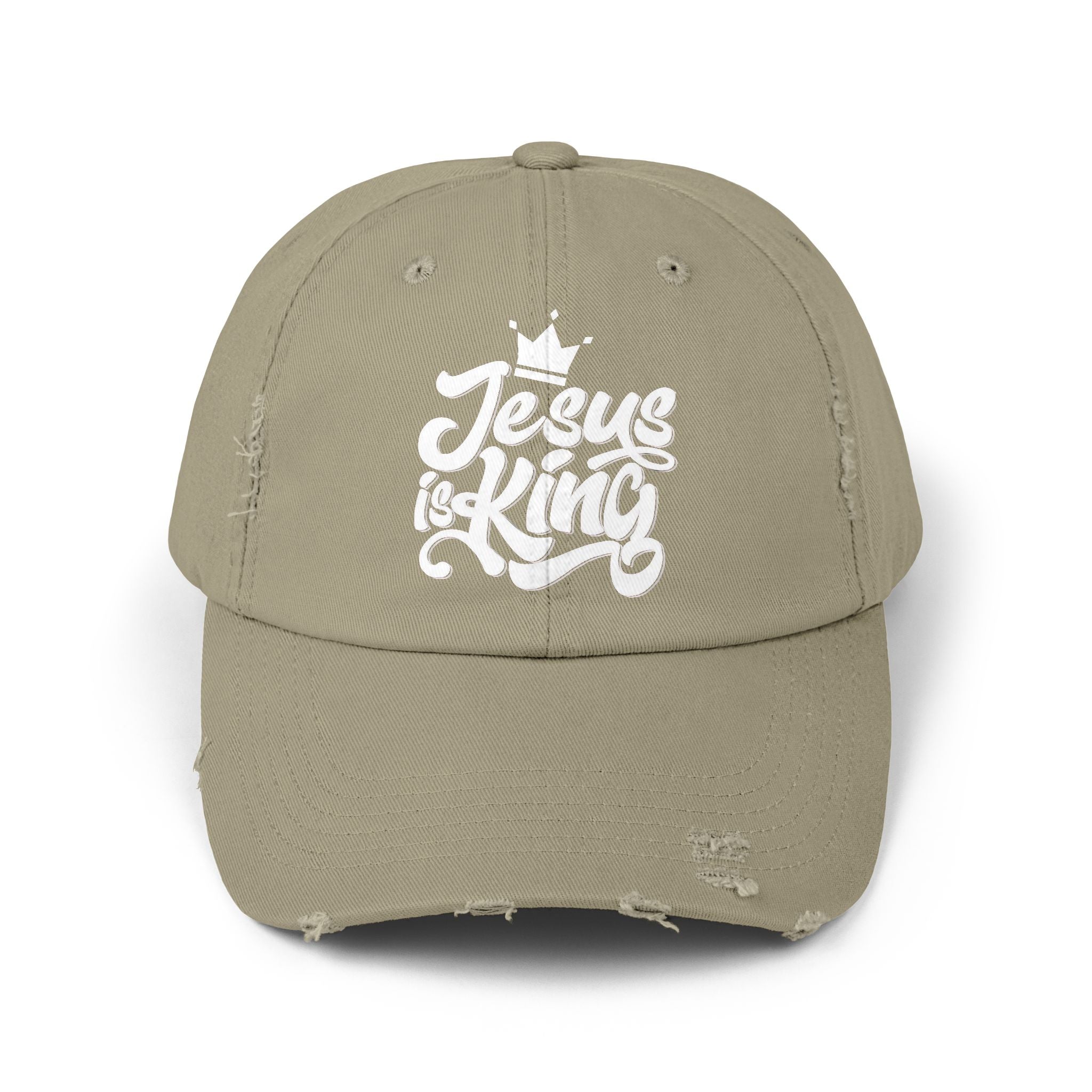 Jesus is King Hat – Bold Crown & Cross Embroidered Christian Cap for Eternal Faith Printify