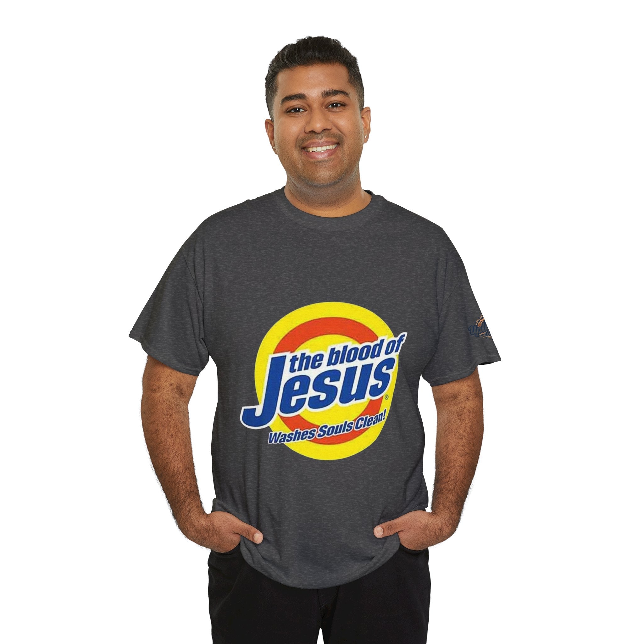 Blood of Jesus Washes Souls Clean T-shirt - Funny Tide Parody - Christian Faith T-shirt Printify