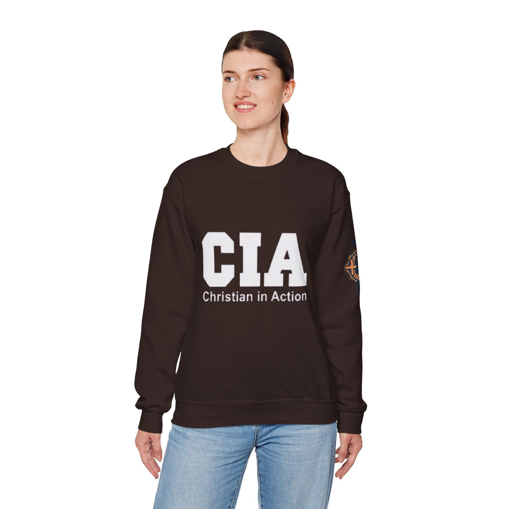 CIA Christian in Action Sweatshirt - Funny Faith Parody Sweatshirt - Mission Ready Apparel Printify