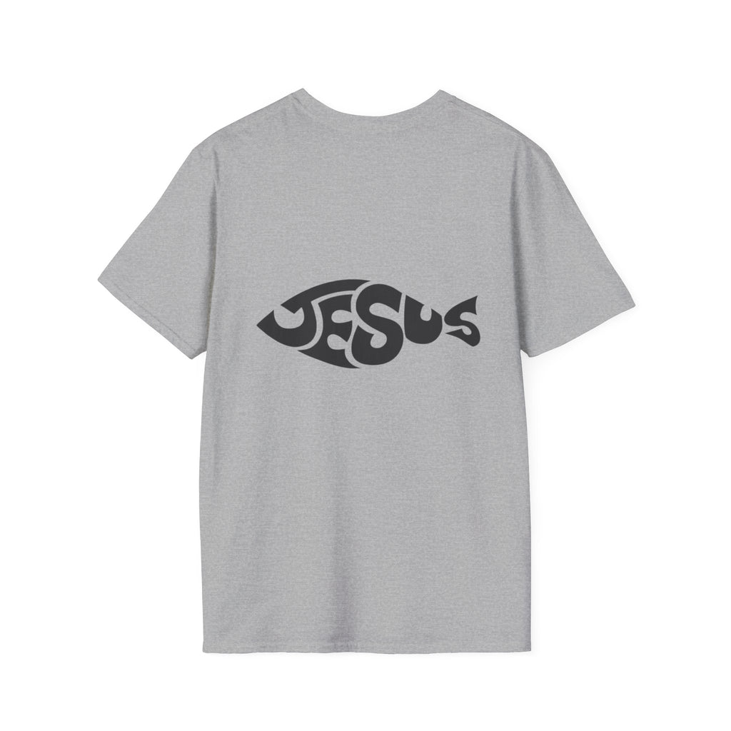 Ichthus Jesus Fish T-shirt - Jesus Word Art - Christian Faith Symbol T-shirt