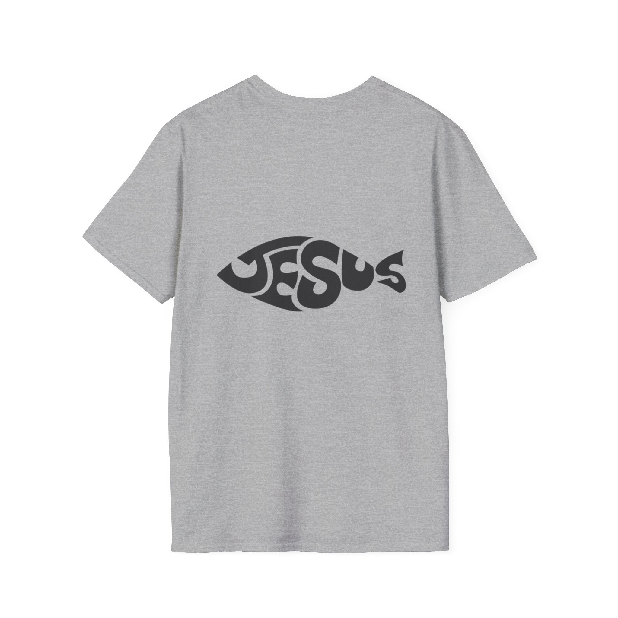 Ichthus Jesus Fish T-shirt - Jesus Word Art - Christian Faith Symbol T-shirt