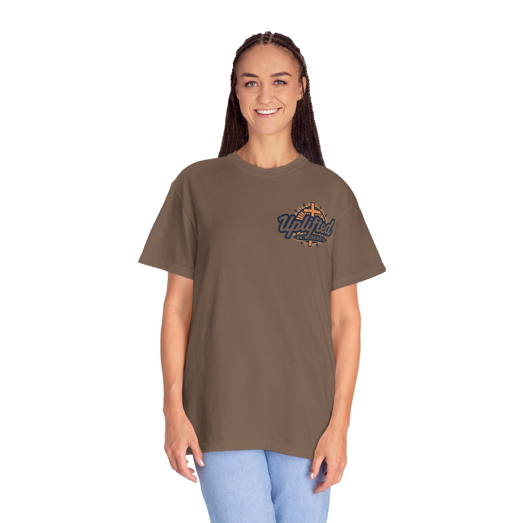 Unashamed T-shirt – Romans 1:16 Crucifixion Christian t-shirt for Bold Unwavering Faith Red Printify