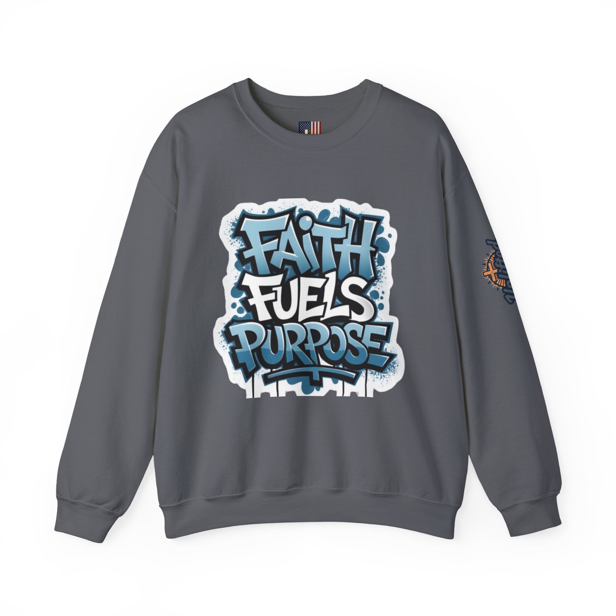 Faith Fuels Purpose Sweatshirt – Inspirational Christian Sweatshirt for Divine Drive & Unstoppable Belief Printify