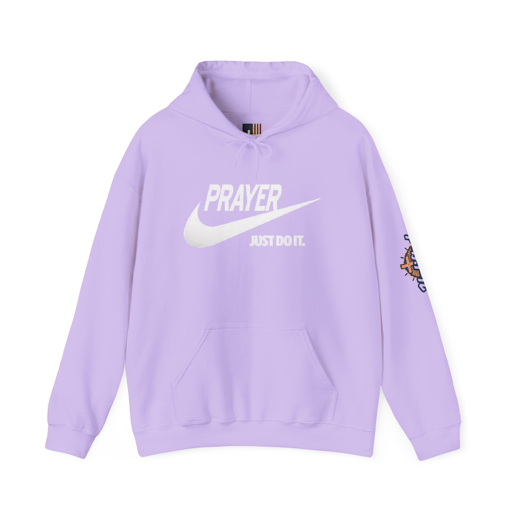 Prayer Just Do It Hoodie - Funny Christian Nike Parody Hoodie - Faith Gear Printify