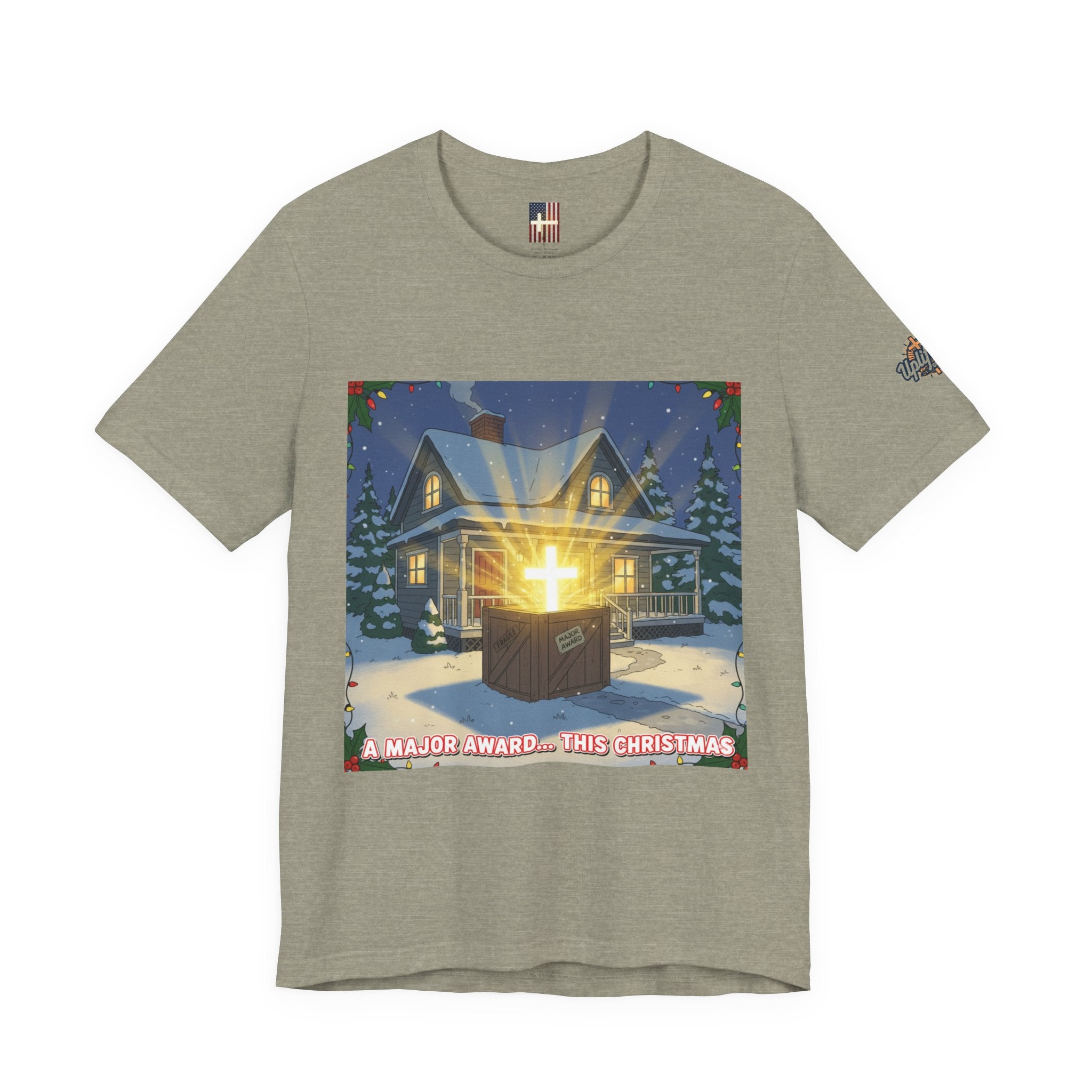 A Major Award This Christmas T-shirt – Fragile Leg Lamp Parody Cross Unboxing Christian T-shirt for Hilarious Faith & Holiday Glow Printify