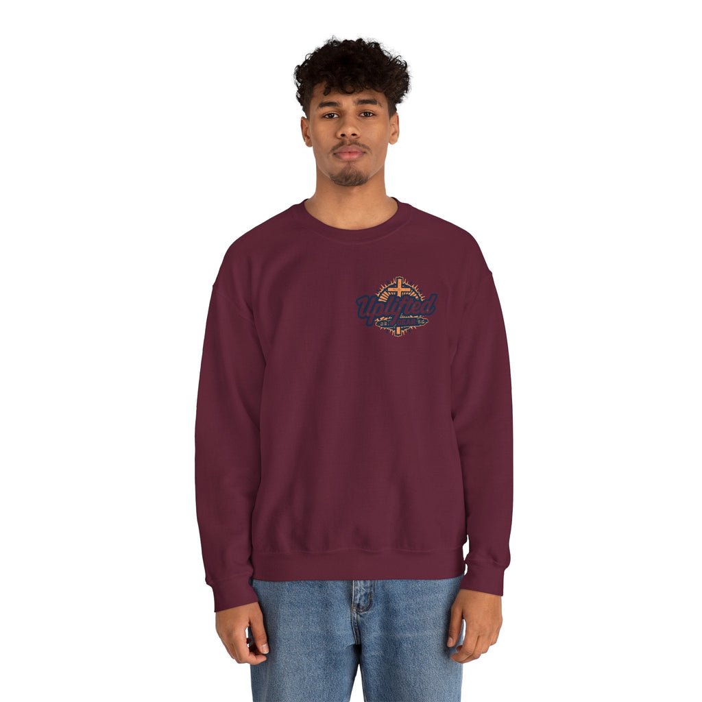 Trust in The Lord Proverbs 3:5-6 Biblical Design Crewneck Sweatshirt Printify