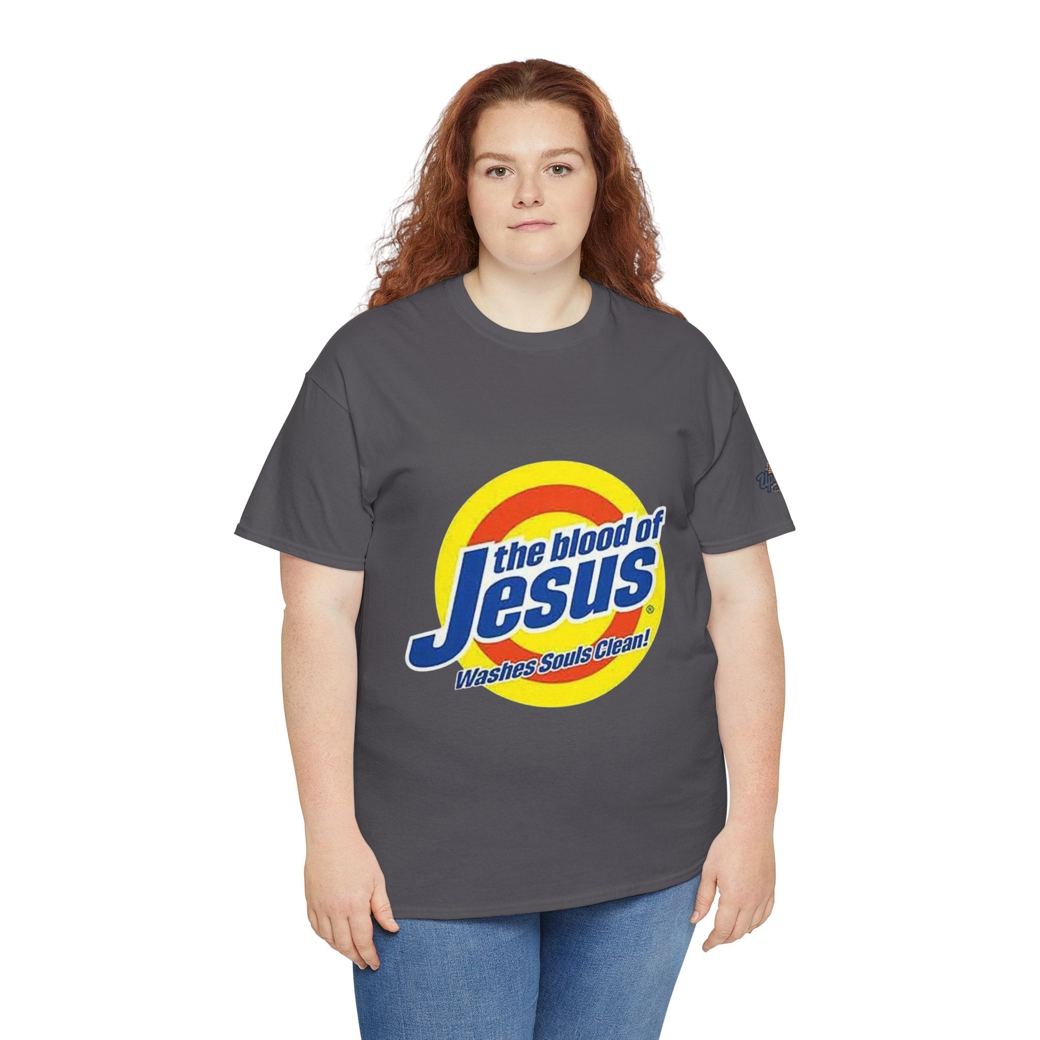 Blood of Jesus Washes Souls Clean T-shirt - Funny Tide Parody - Christian Faith T-shirt Printify