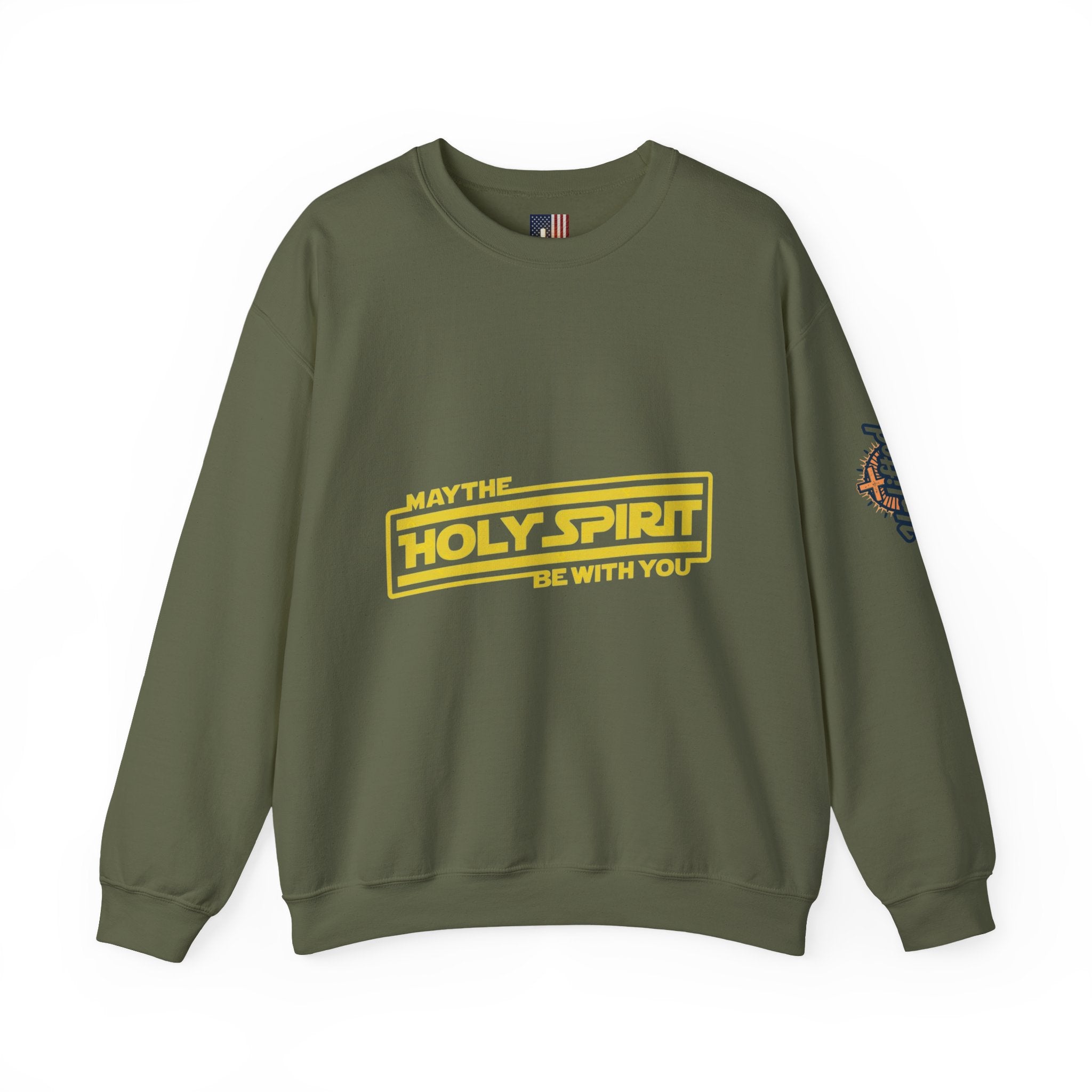 May the Holy Spirit Be With You Sweatshirt - Christian Star Wars Parody Sweatshirt Printify