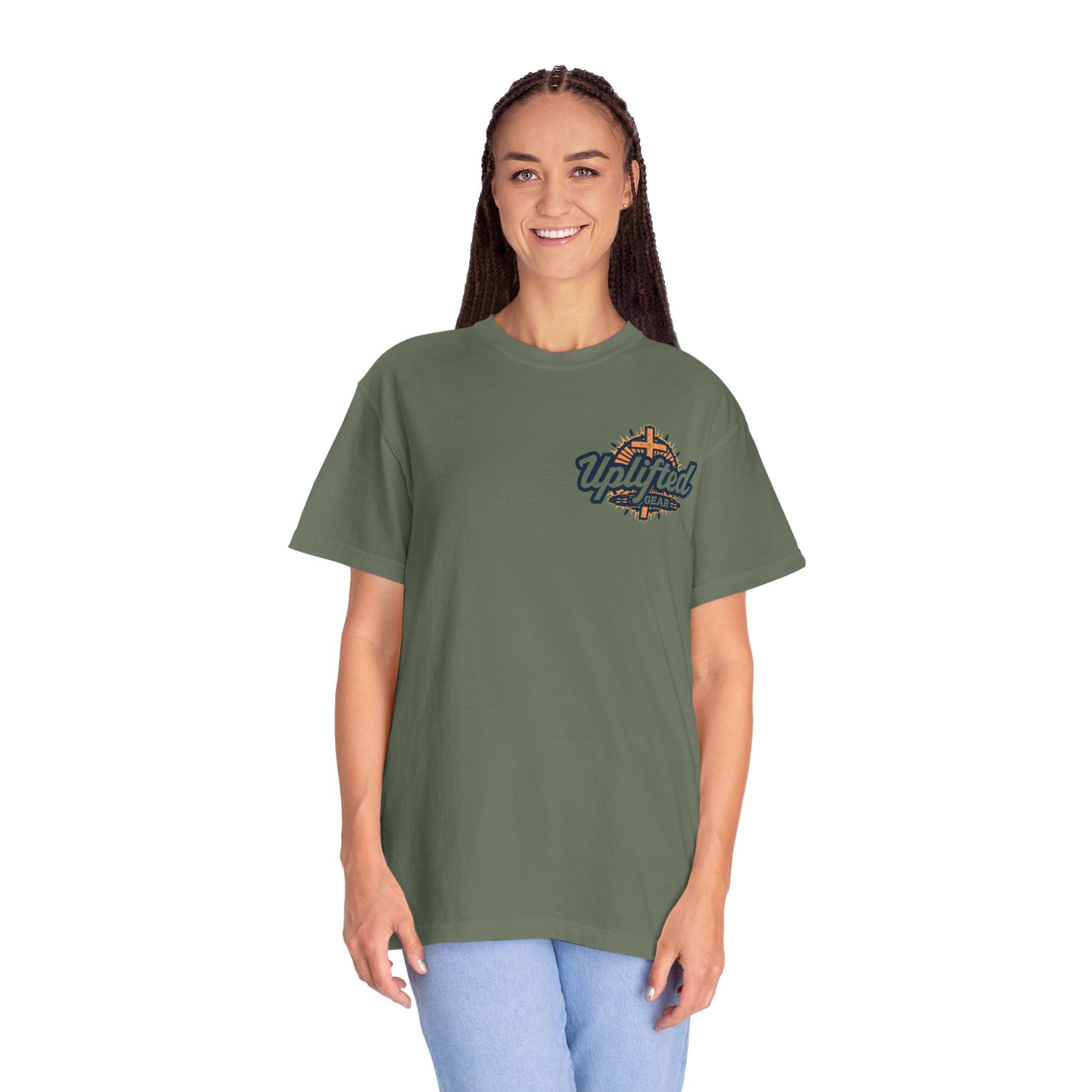 Religious Graphic Tee with Armor Of God Design - Unisex Garment-Dyed T-shirt Printify