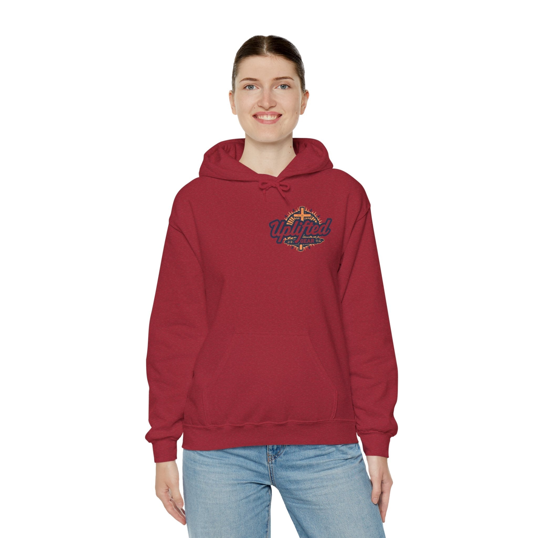Christ is King Hoodie – Bold Crown & Cross Christian Sweatshirt for Unshakable Faith Printify