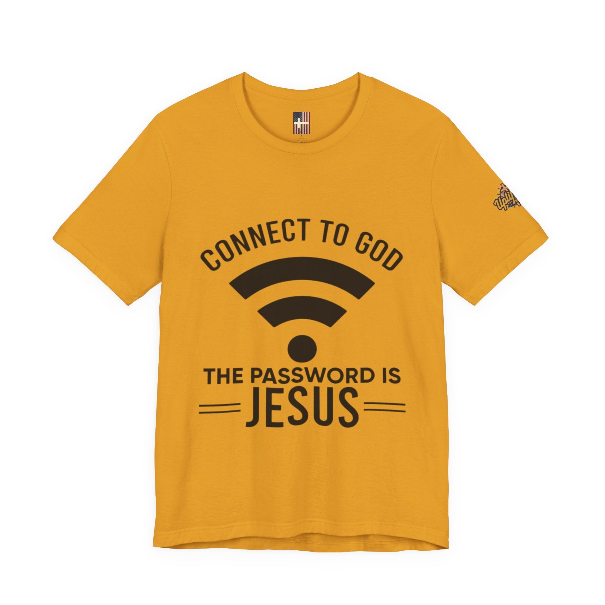 Connect to God T-shirt - WIFI Password is Jesus - Funny Christian Faith T-shirt Printify