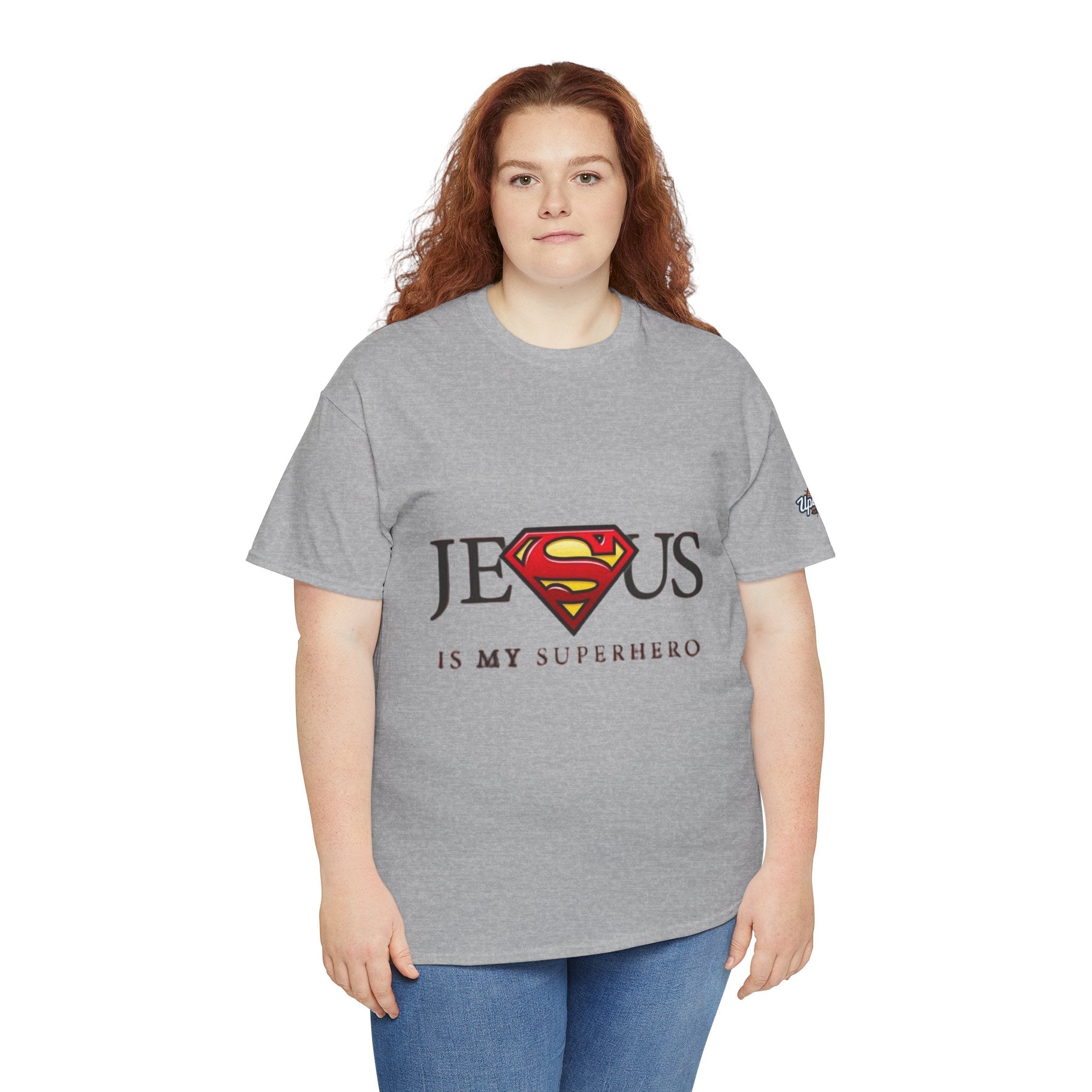 Jesus Is My Superhero T-Shirt — Faith-Based Superman-Inspired Tee Printify