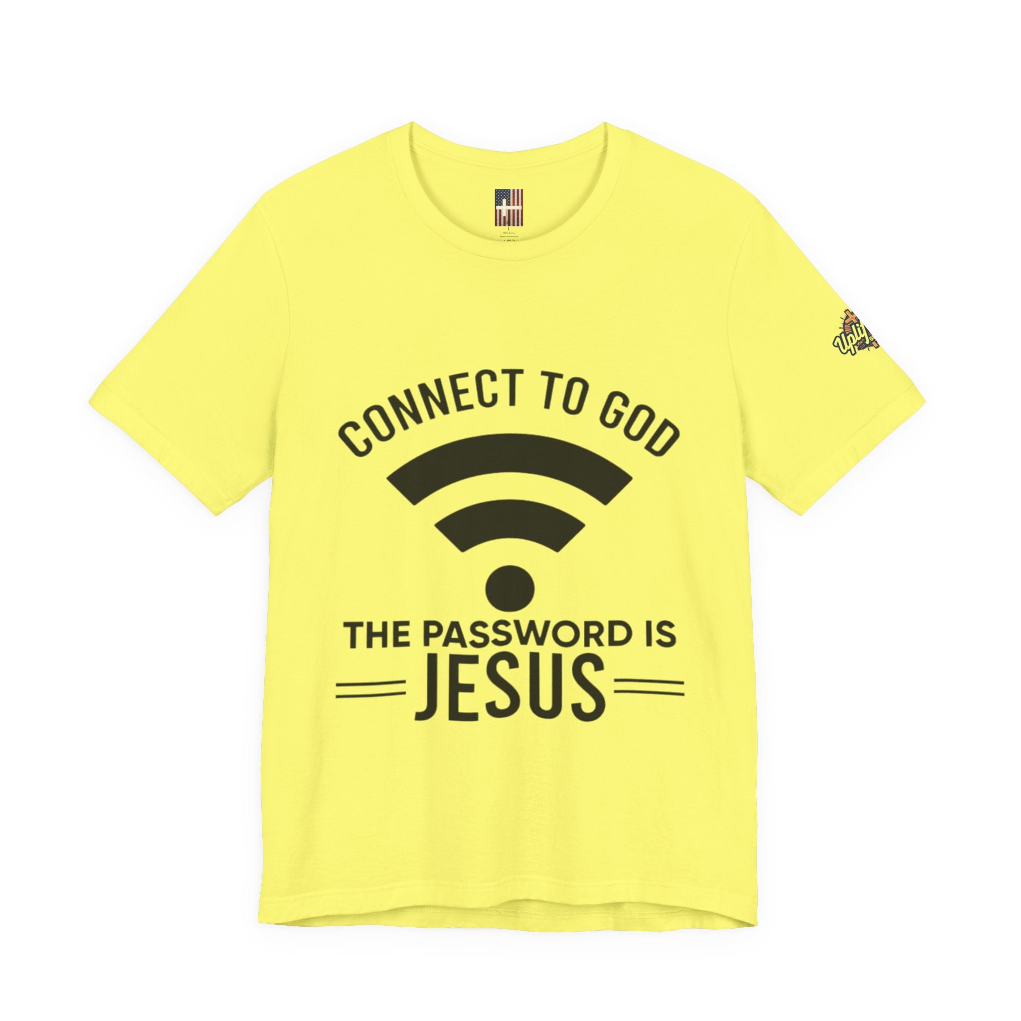 Connect to God T-shirt - WIFI Password is Jesus - Funny Christian Faith T-shirt Printify