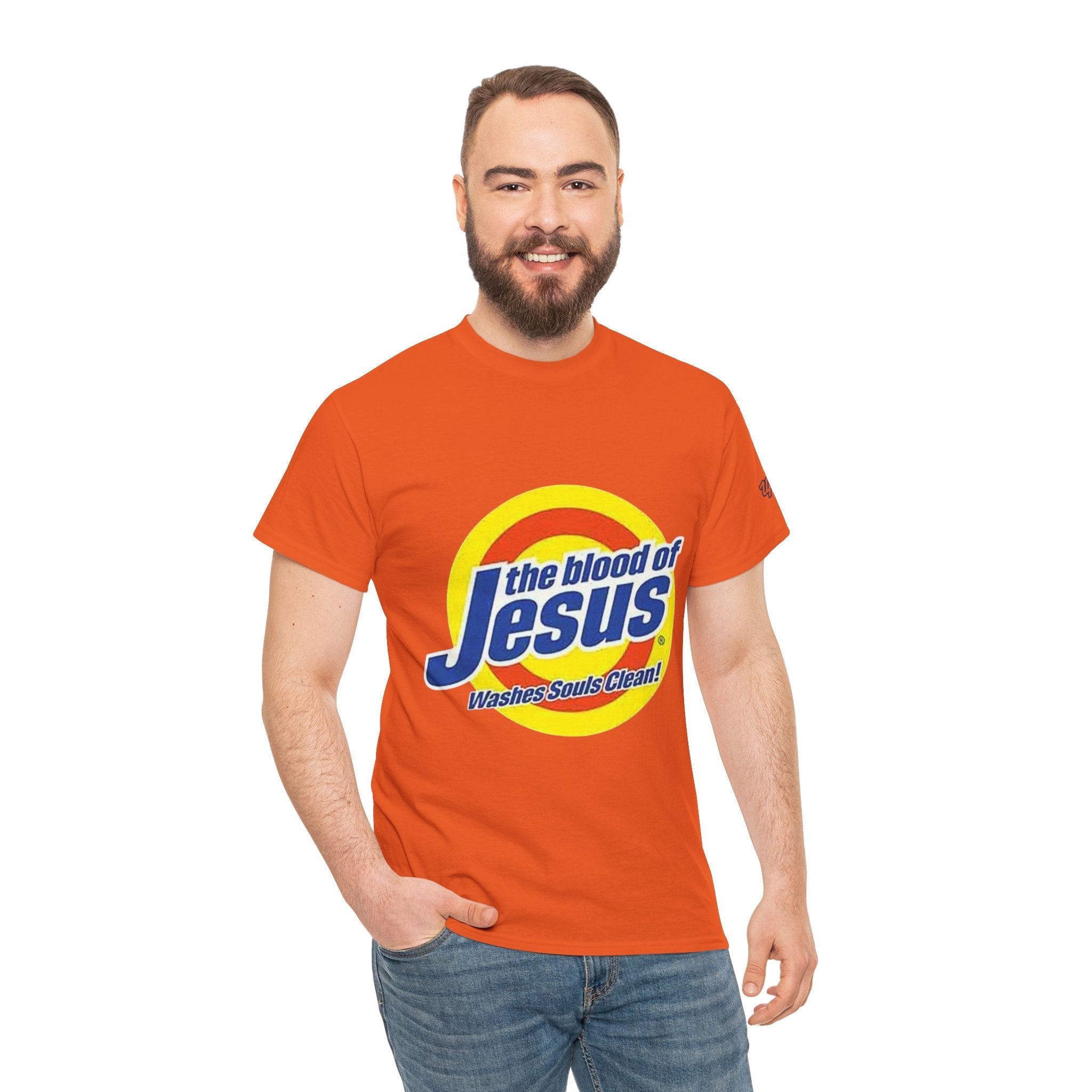 Blood of Jesus Washes Souls Clean T-shirt - Funny Tide Parody - Christian Faith T-shirt Printify