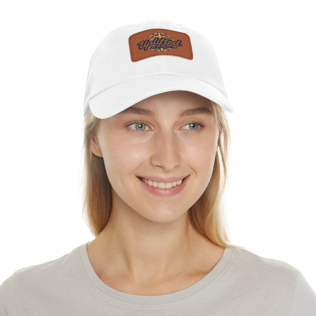Uplifted Gear Dad Hat Christian Brand Rectangle Printify