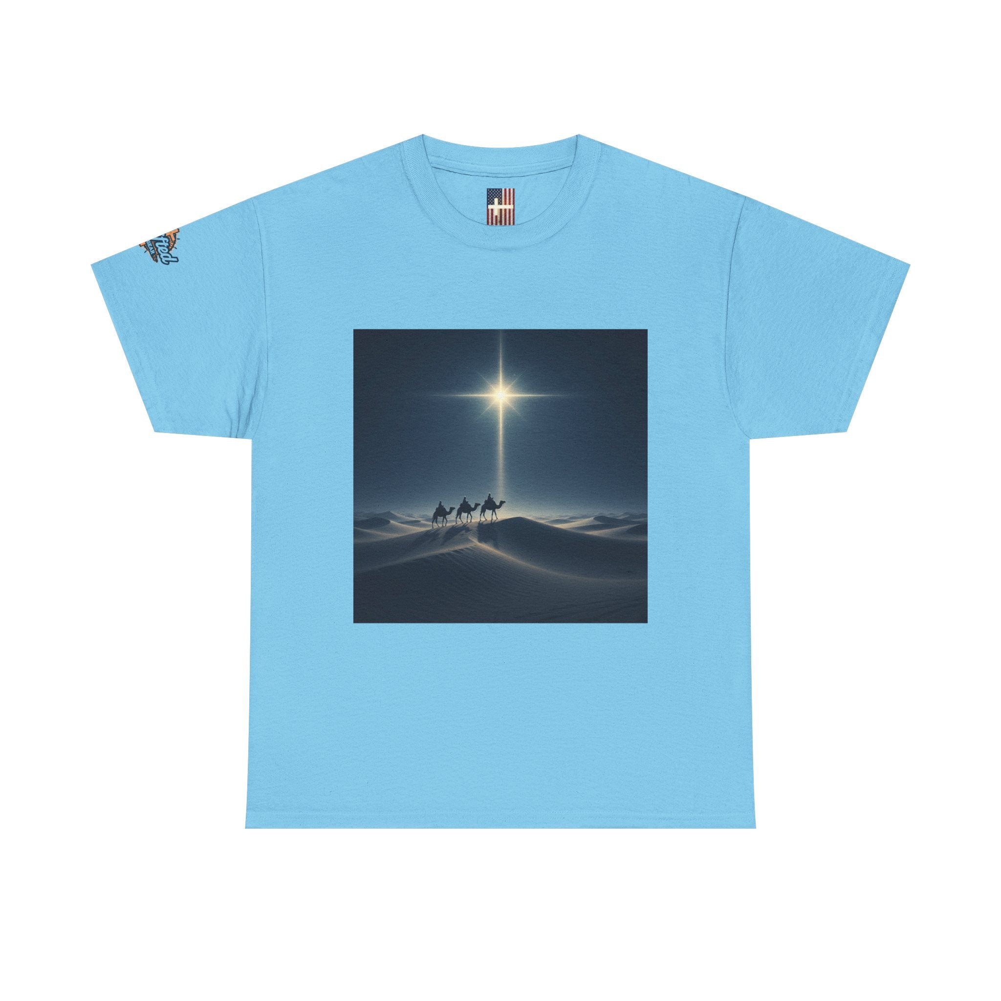 3 Wise Men T-shirt – Magi Camels Nativity Journey Christian Christmas T-shirt for Epiphany Faith & Holy Night Printify