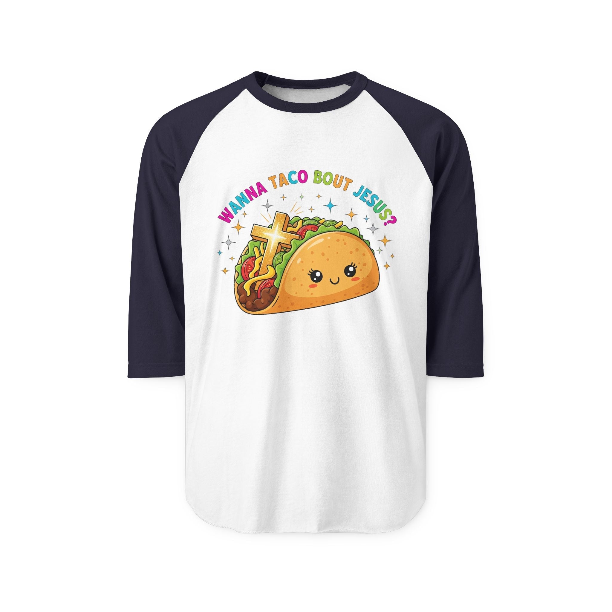 Wanna Taco 'Bout Jesus? Funny Christian Pun T-Shirt – Lettuce Pray & Share Faith! Printify