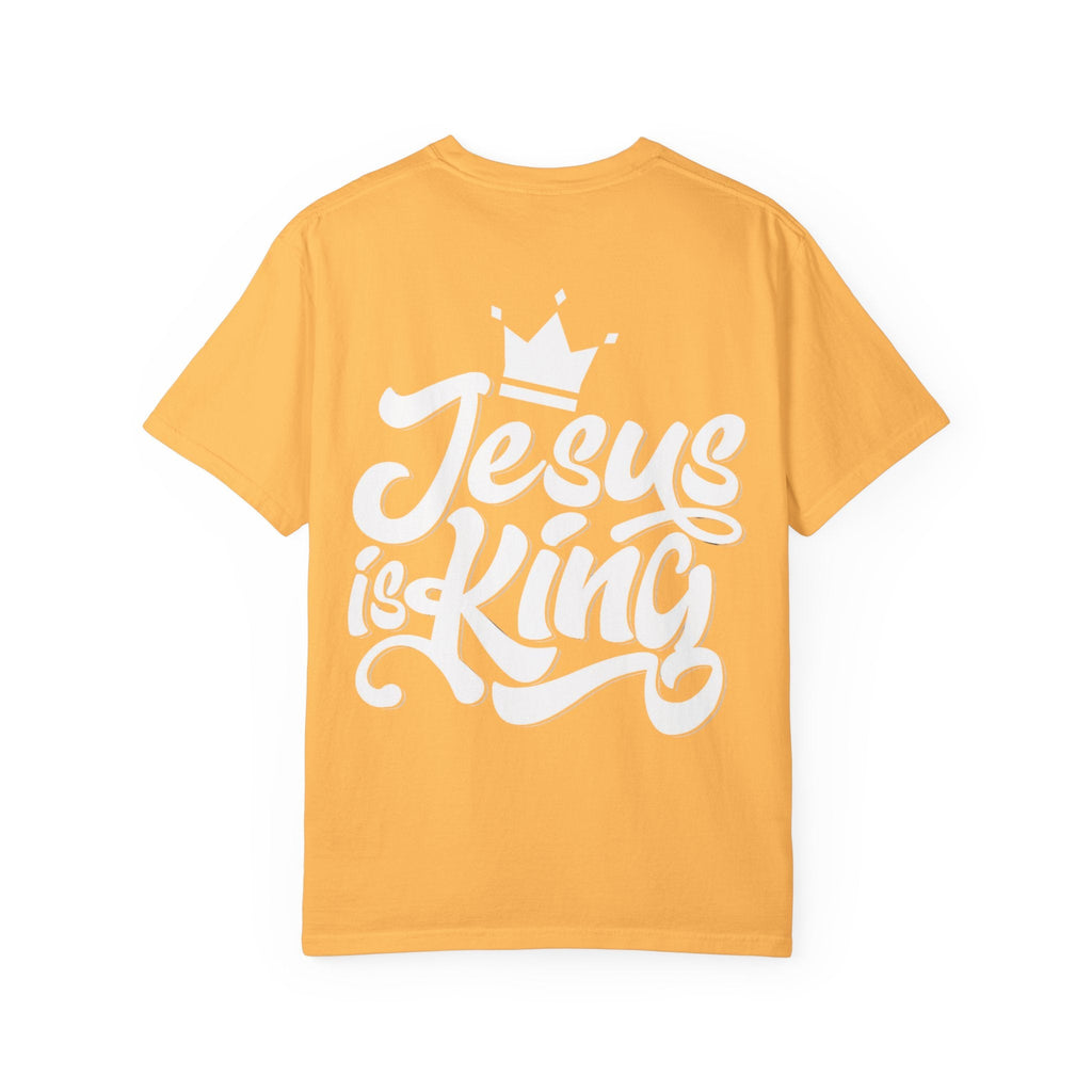 Jesus is King T-Shirt – Bold Christian Faith Tee with Crown & Cross for Eternal Reign Printify