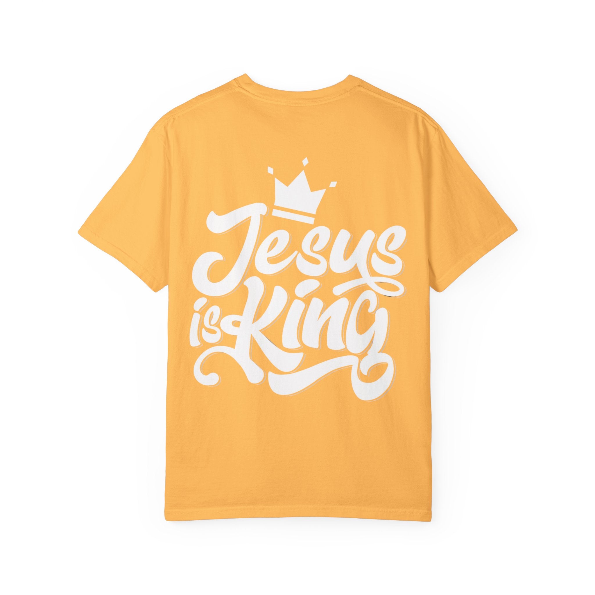 Jesus is King T-Shirt – Bold Christian Faith Tee with Crown & Cross for Eternal Reign Printify