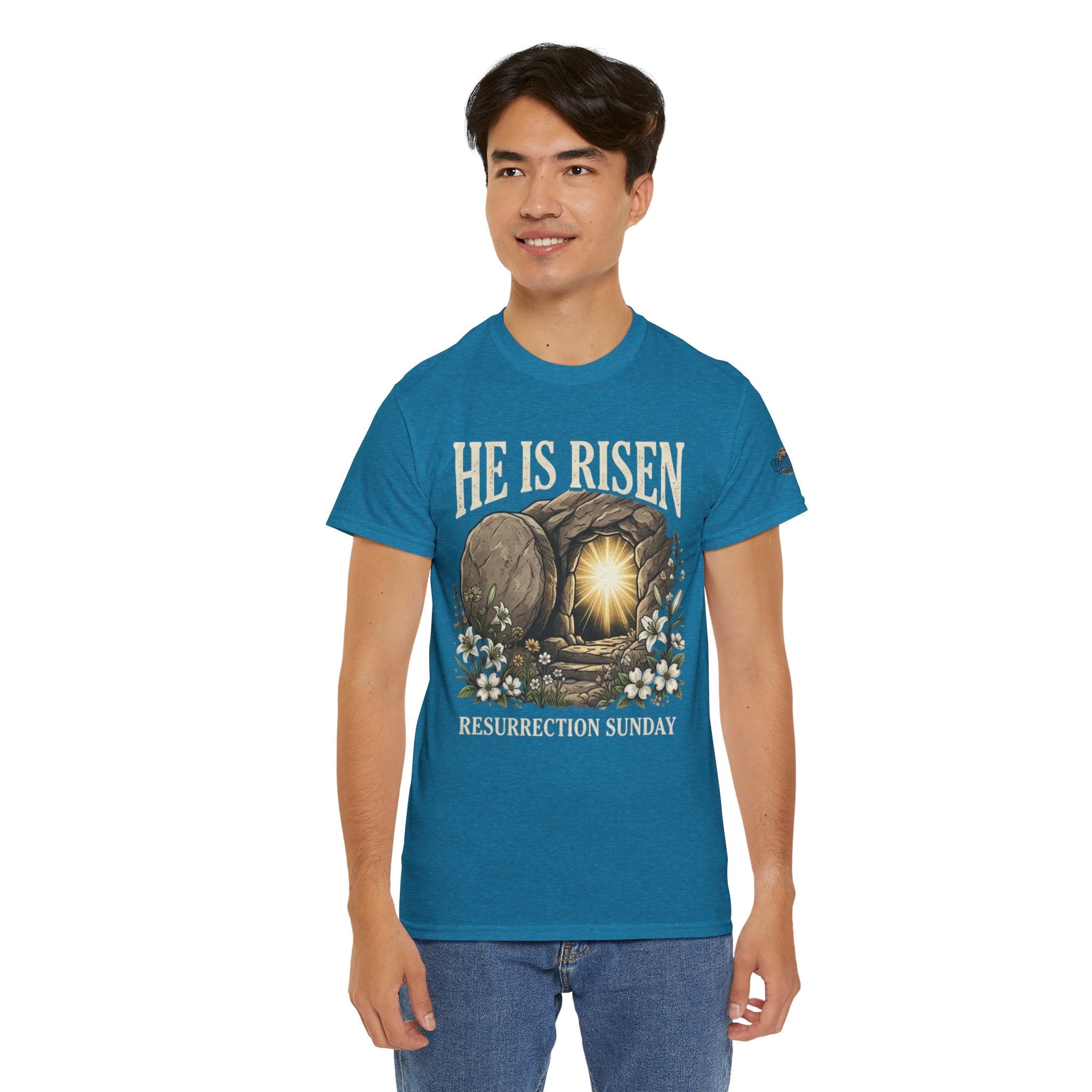 He Is Risen T-Shirt — Jesus Christ Resurrection Easter Tee Printify