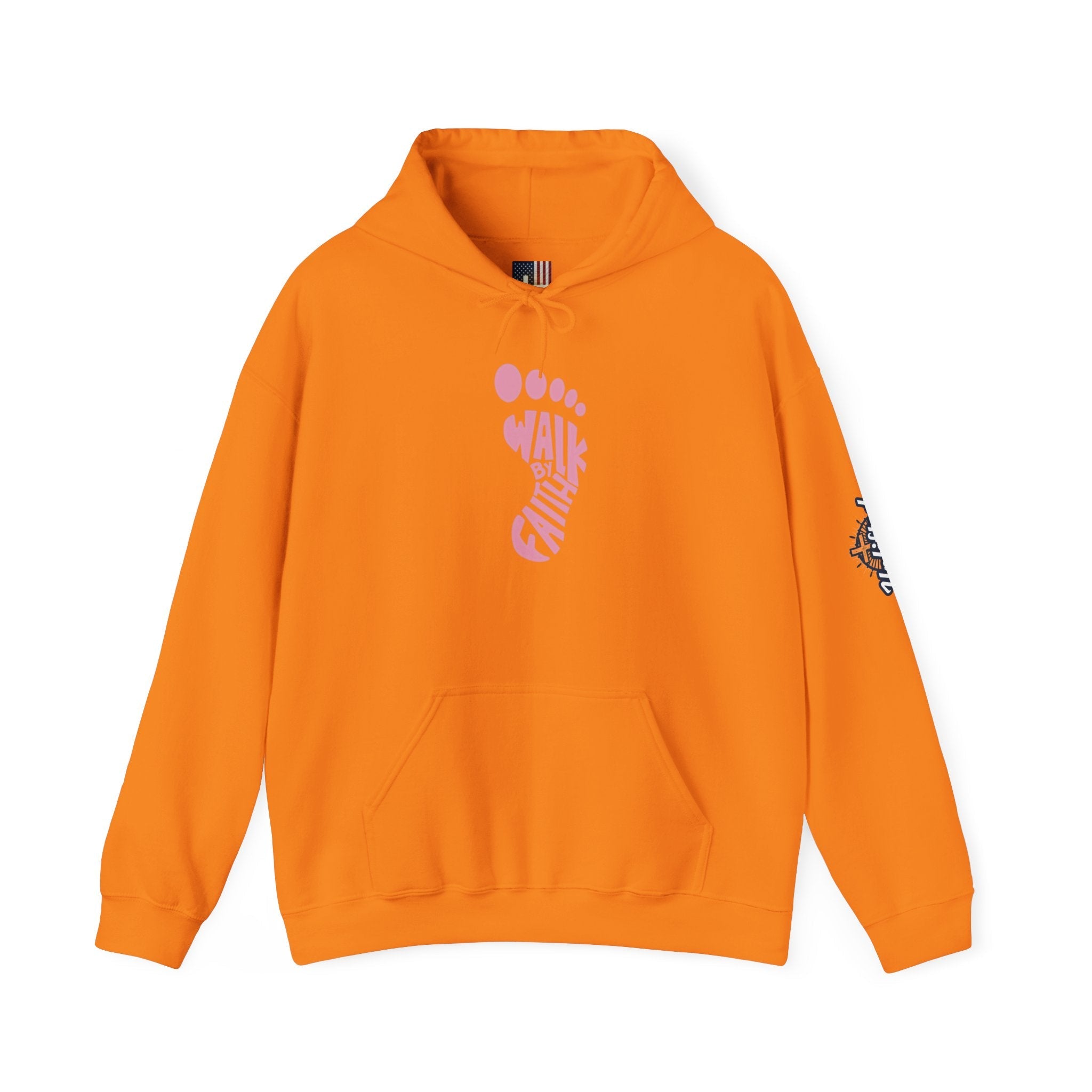 Walk By Faith Footprint Hoodie Printify