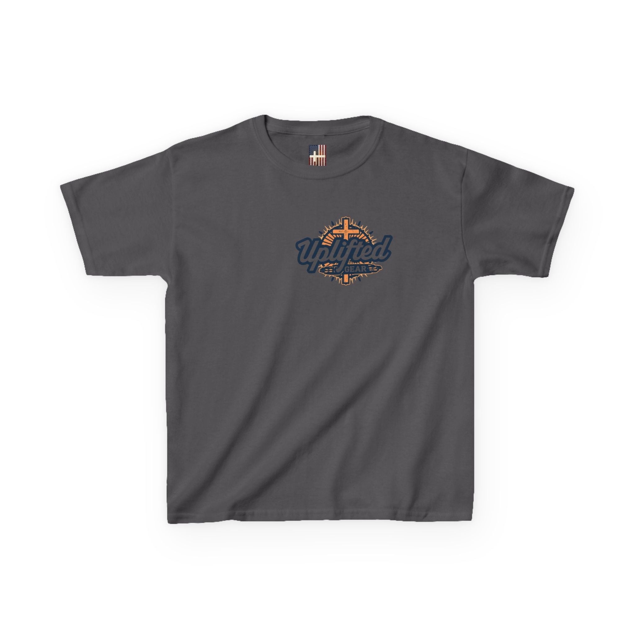 ✨ Chosen. Loved. Redeemed. – Elegant Christian Kids T-Shirt | Gold Foil Faith Tee | Subtle Cross & Heart Design | Inspirational Bible Verse Apparel by Uplifted Gear Printify