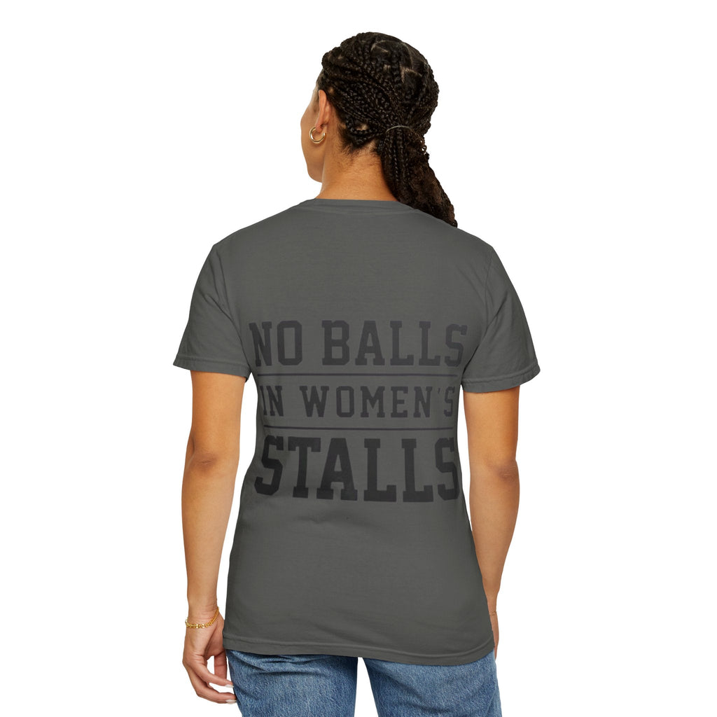 No Balls in Women’s Stalls Graphic Tee — Uplifted Sports Vibe T-Shirt Printify