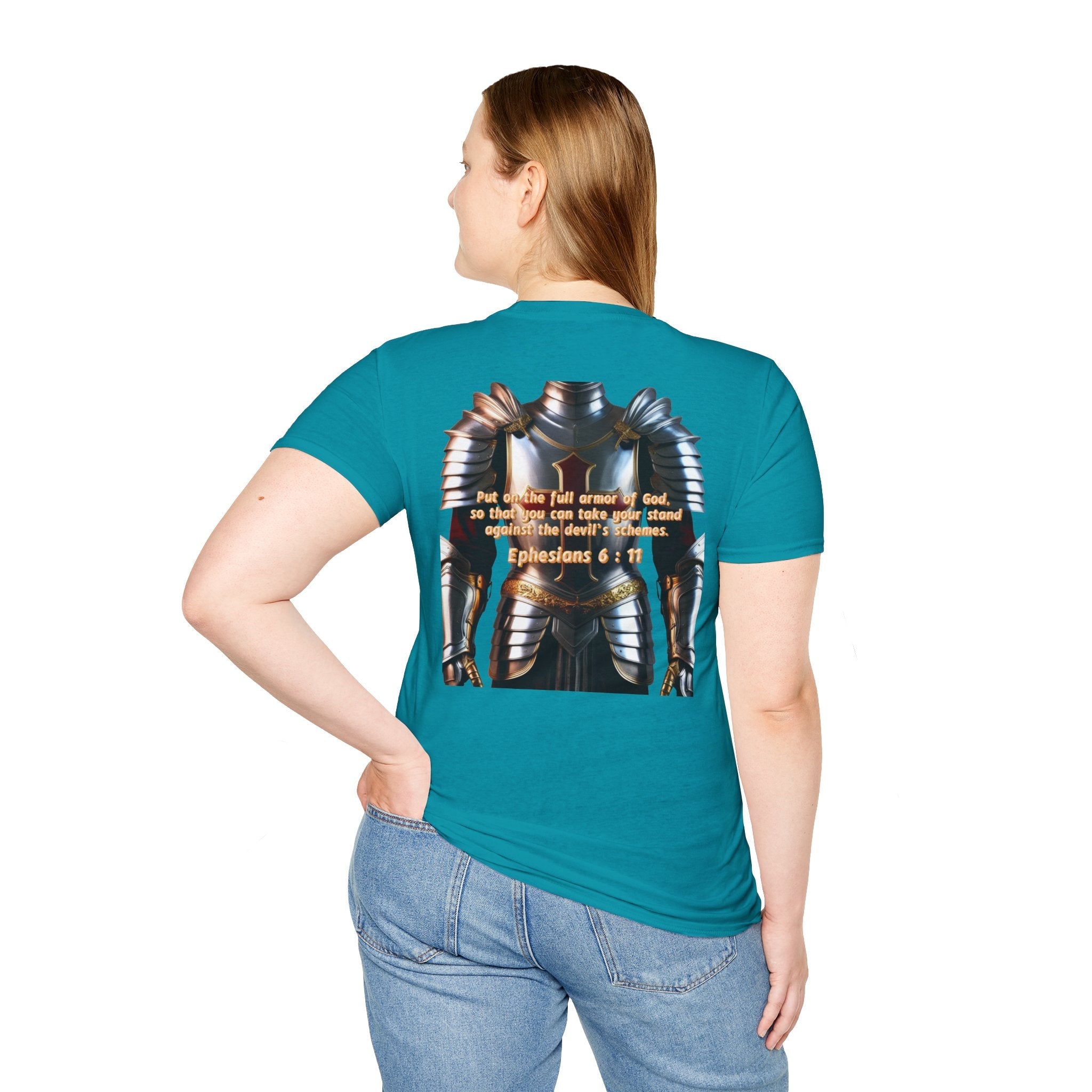 Religious Graphic Armor Of God Design - Unisex Softstyle T-Shirt Printify