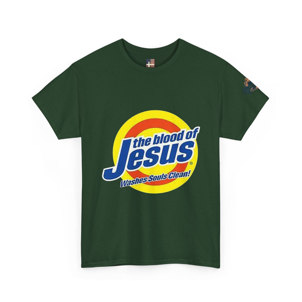 Blood of Jesus Washes Souls Clean T-shirt - Funny Tide Parody - Christian Faith T-shirt Printify