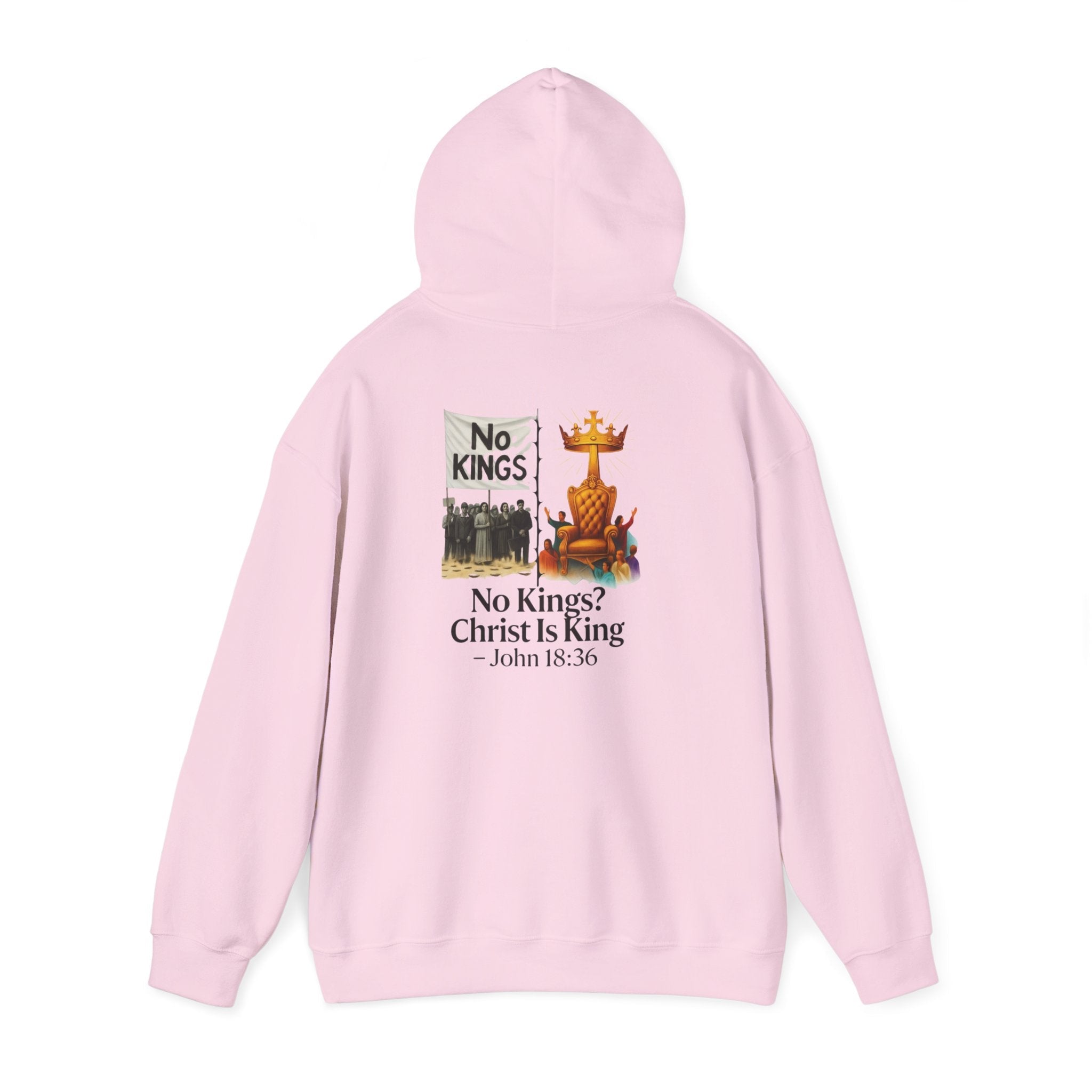 No Kings? Christ is King Hoodie – Bold Christian Hoodie for Sovereign Faith Printify
