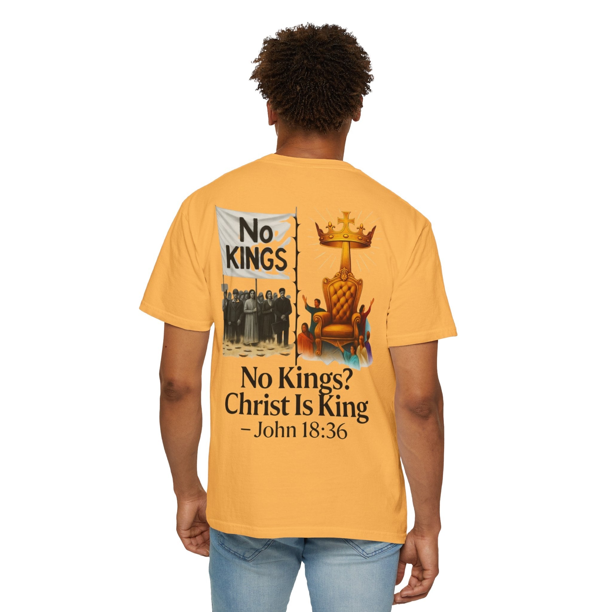 No Kings? Christ is King T-Shirt – Bold Christian Faith Tee for Devoted Believers Printify