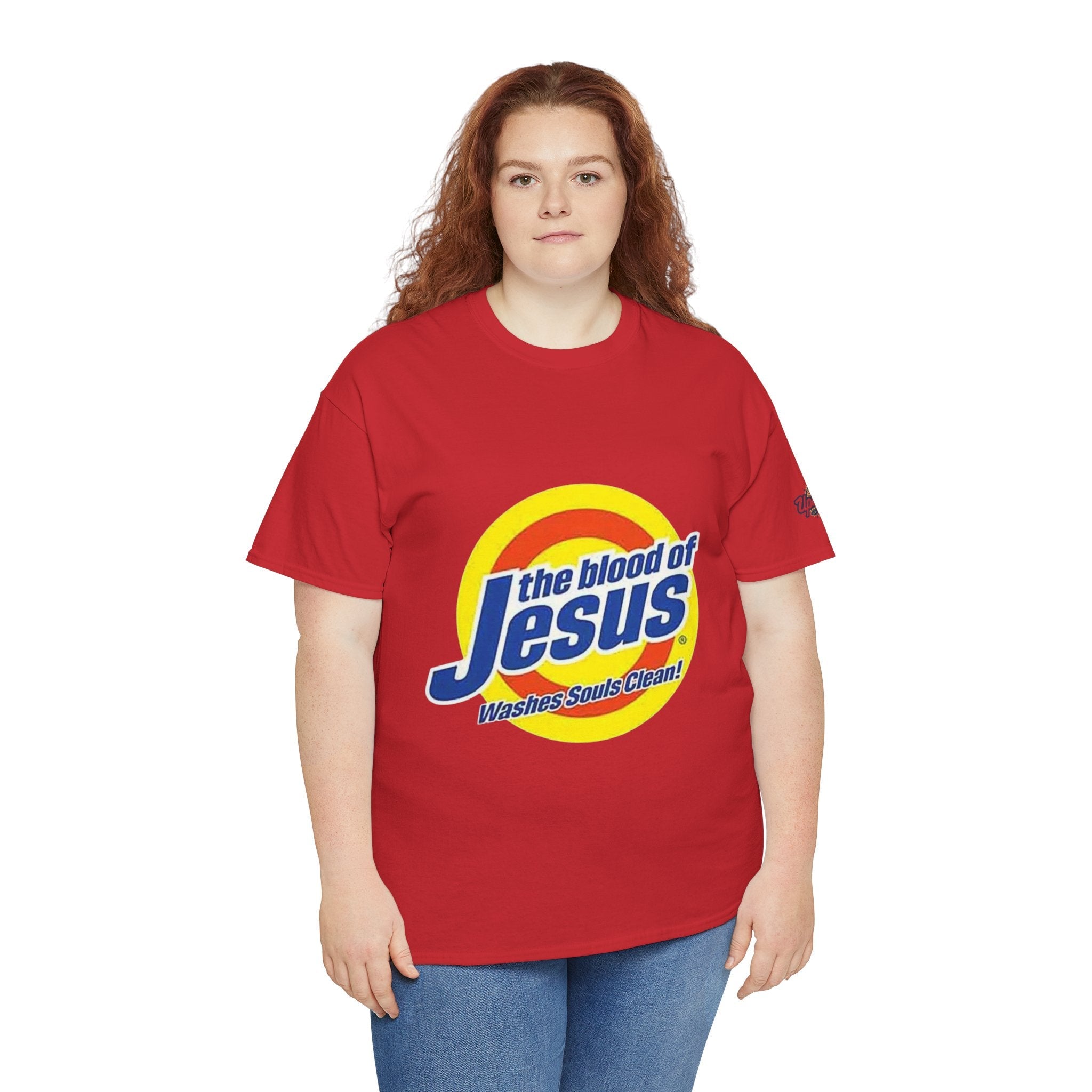 Blood of Jesus Washes Souls Clean T-shirt - Funny Tide Parody - Christian Faith T-shirt Printify