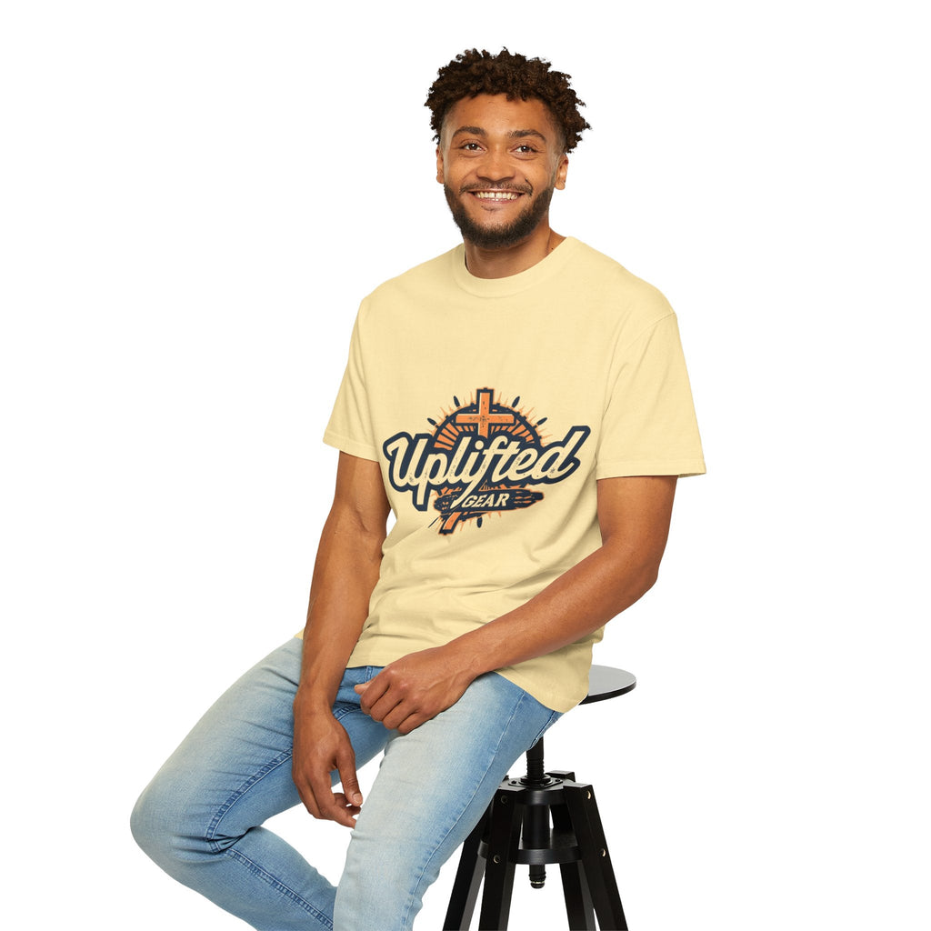 Uplifted Gear Christian T-Shirt – Bold Logo Faith Tee for Inspired Living Printify