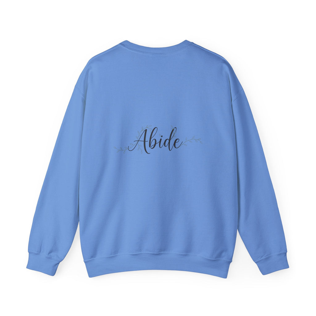 Abide Sweatshirt – Vine Wrapped John 15:5 Christian Sweatshirt for Cozy Devotion Printify