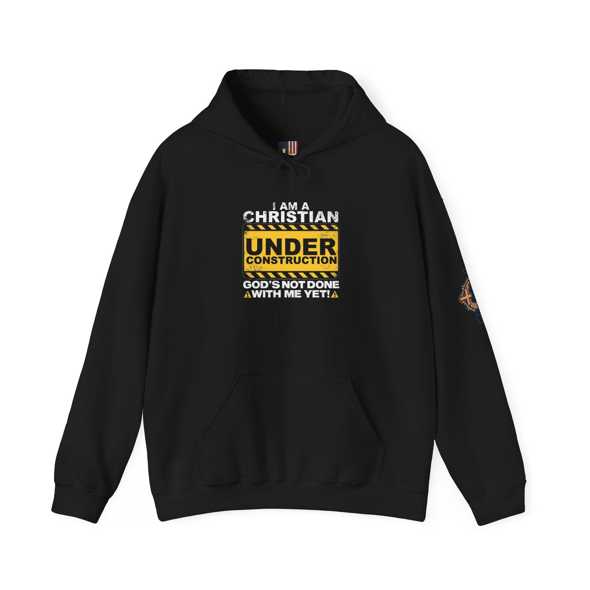 Christian Under Construction Hoodie | God Is Not Done With Me Yet Hoodie Printify