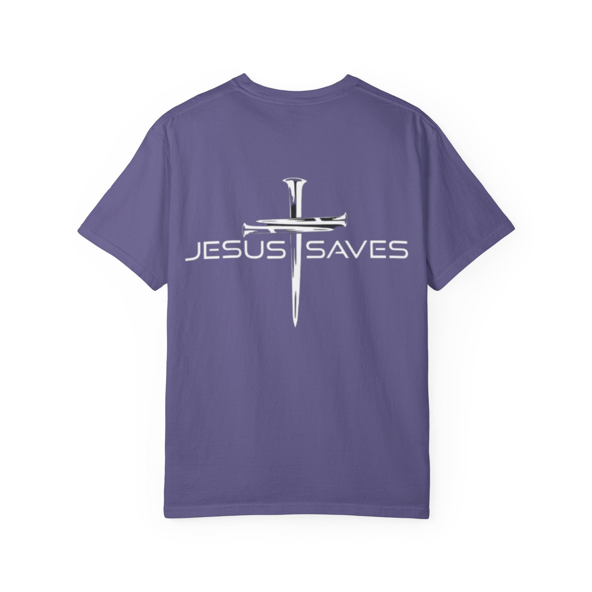 Jesus Saves T-shirt – 3 Nails Crucifix Cross Christian T-shirt for Redemption Faith & Bold Salvation