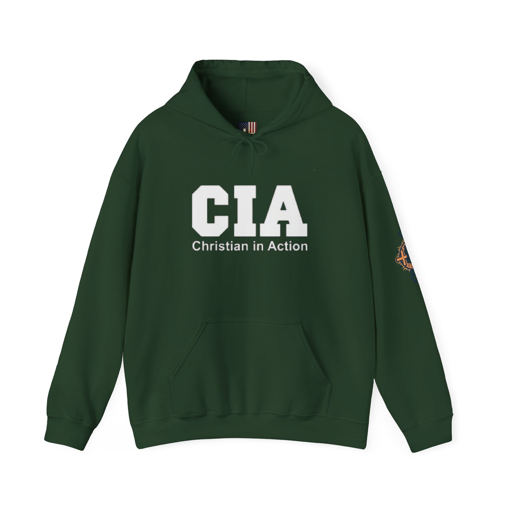 CIA Christian in Action Hoodie - Funny Faith Parody Hoodie - Mission Ready Apparel Printify