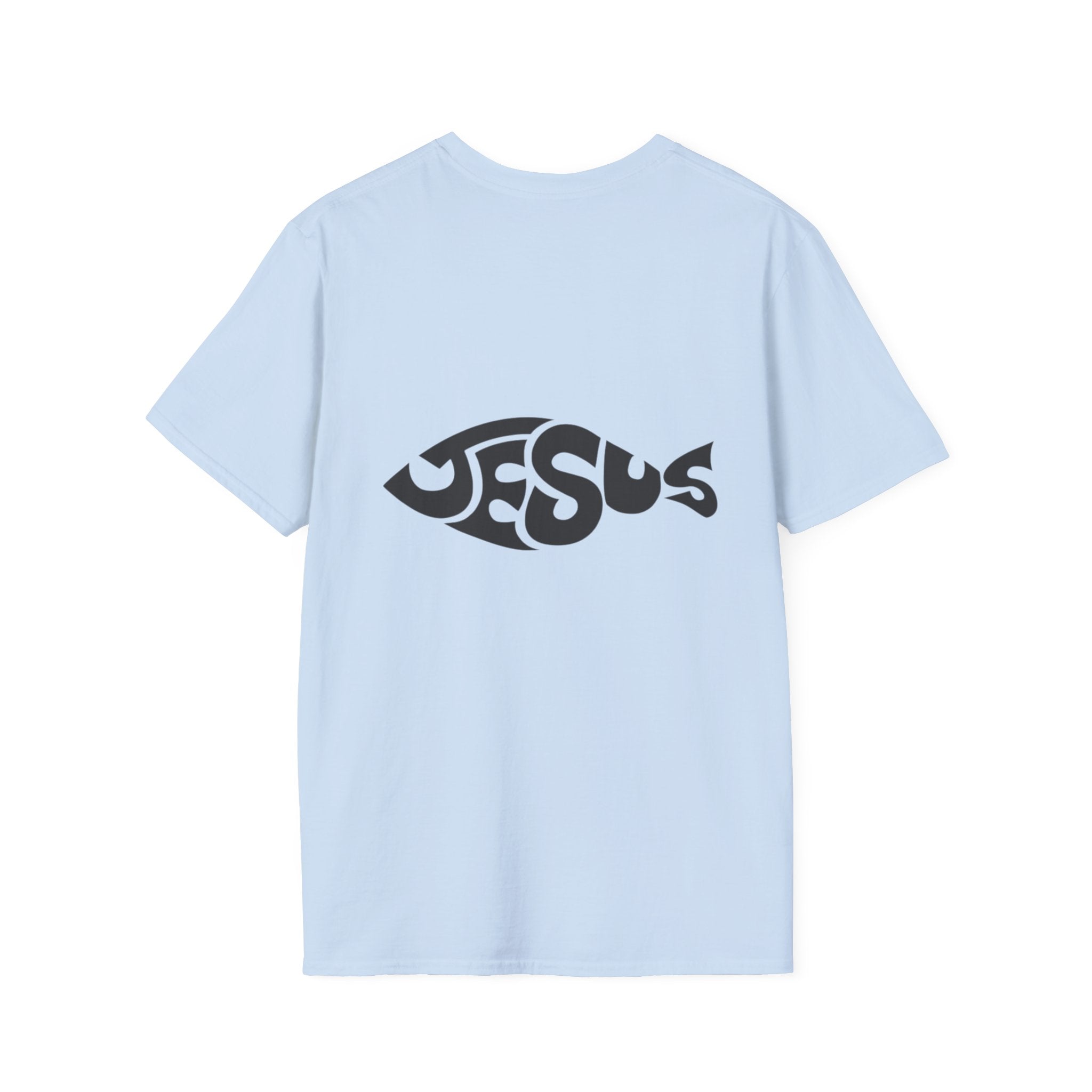 Ichthus Jesus Fish T-shirt - Jesus Word Art - Christian Faith Symbol T-shirt