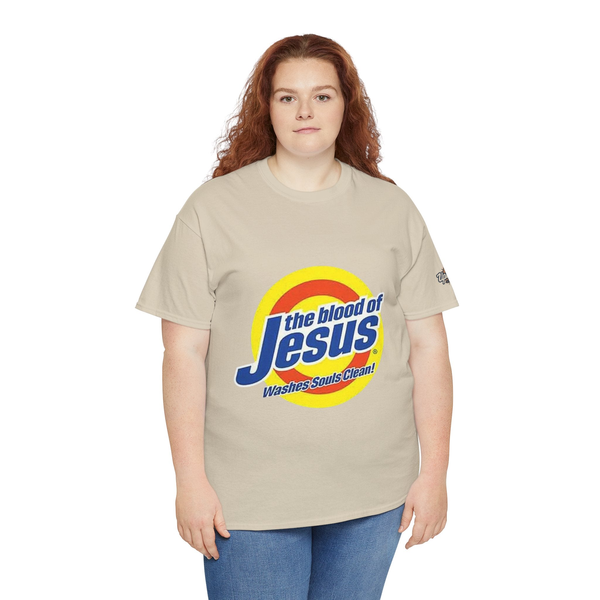 Blood of Jesus Washes Souls Clean T-shirt - Funny Tide Parody - Christian Faith T-shirt Printify