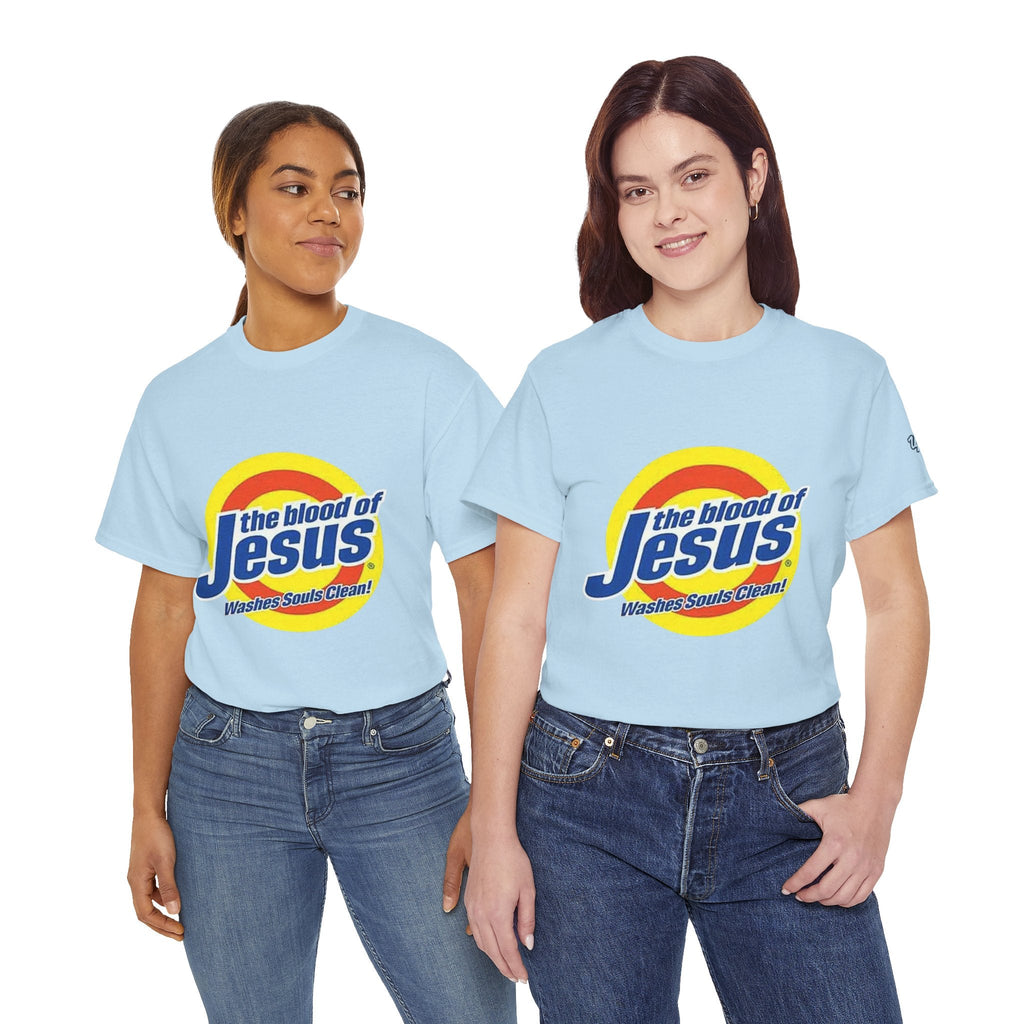 Blood of Jesus Washes Souls Clean T-shirt - Funny Tide Parody - Christian Faith T-shirt Printify