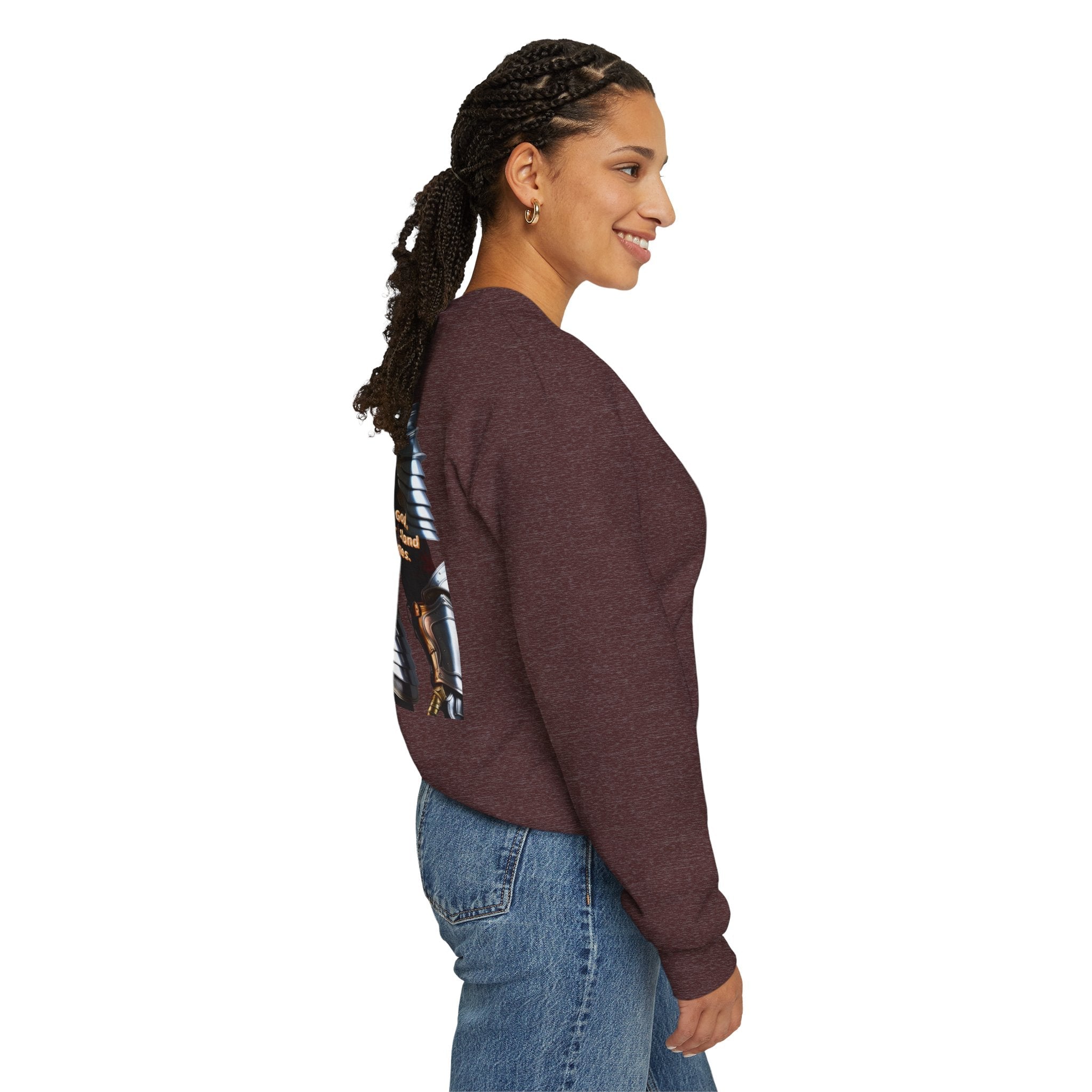 Religious Graphic Armor Of God Design - Unisex Heavy Blend™ Crewneck Sweatshirt Printify