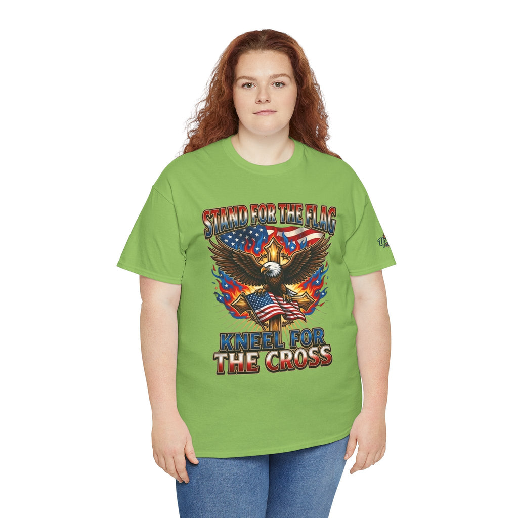 Stand for the Flag Kneel for the Cross T-shirt | Patriotic Eagle T-shirt Printify