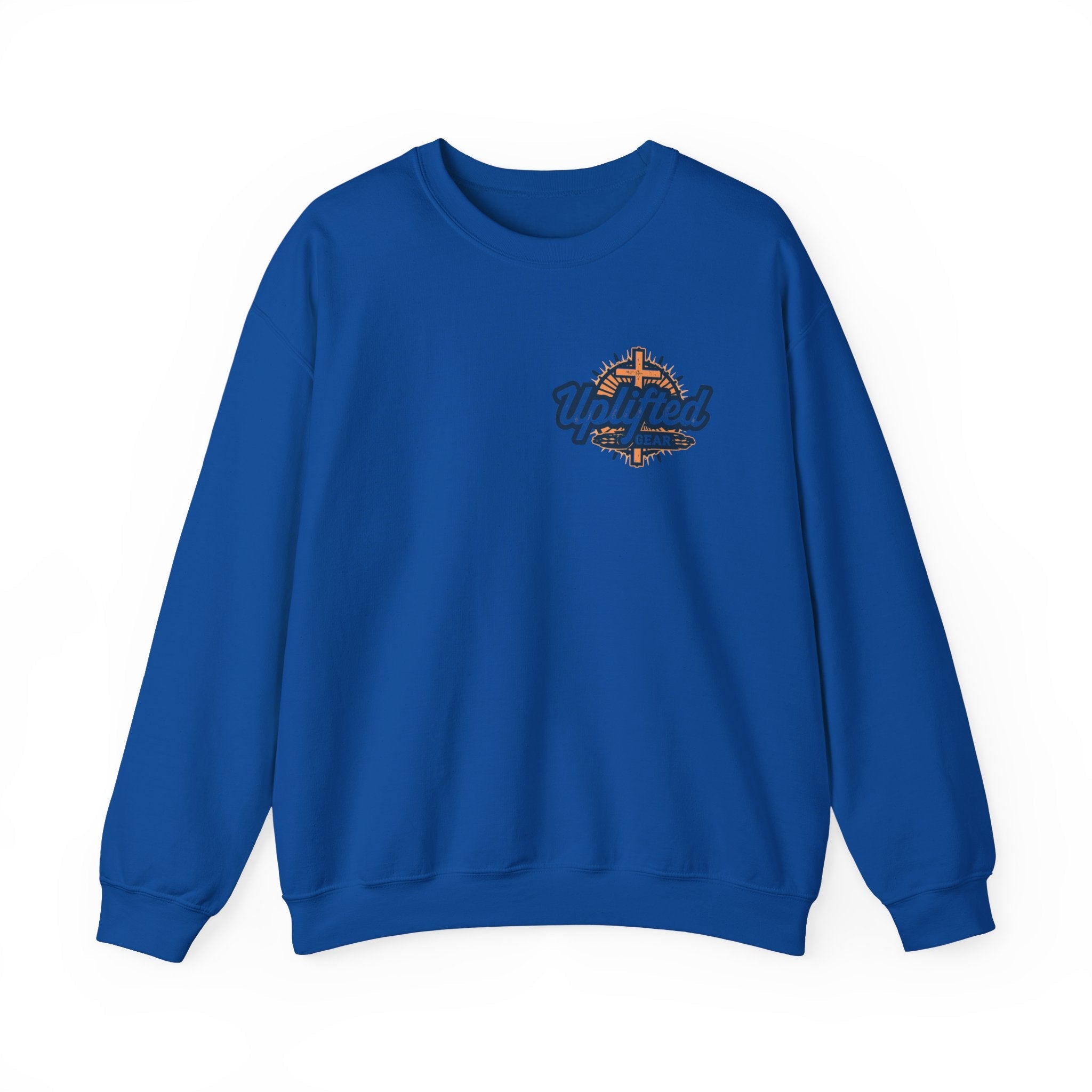 Walk by Faith, Not by Sight Sweatshirt – Moonlit Footprints Christian Sweatshirt for Cozy Nights Printify