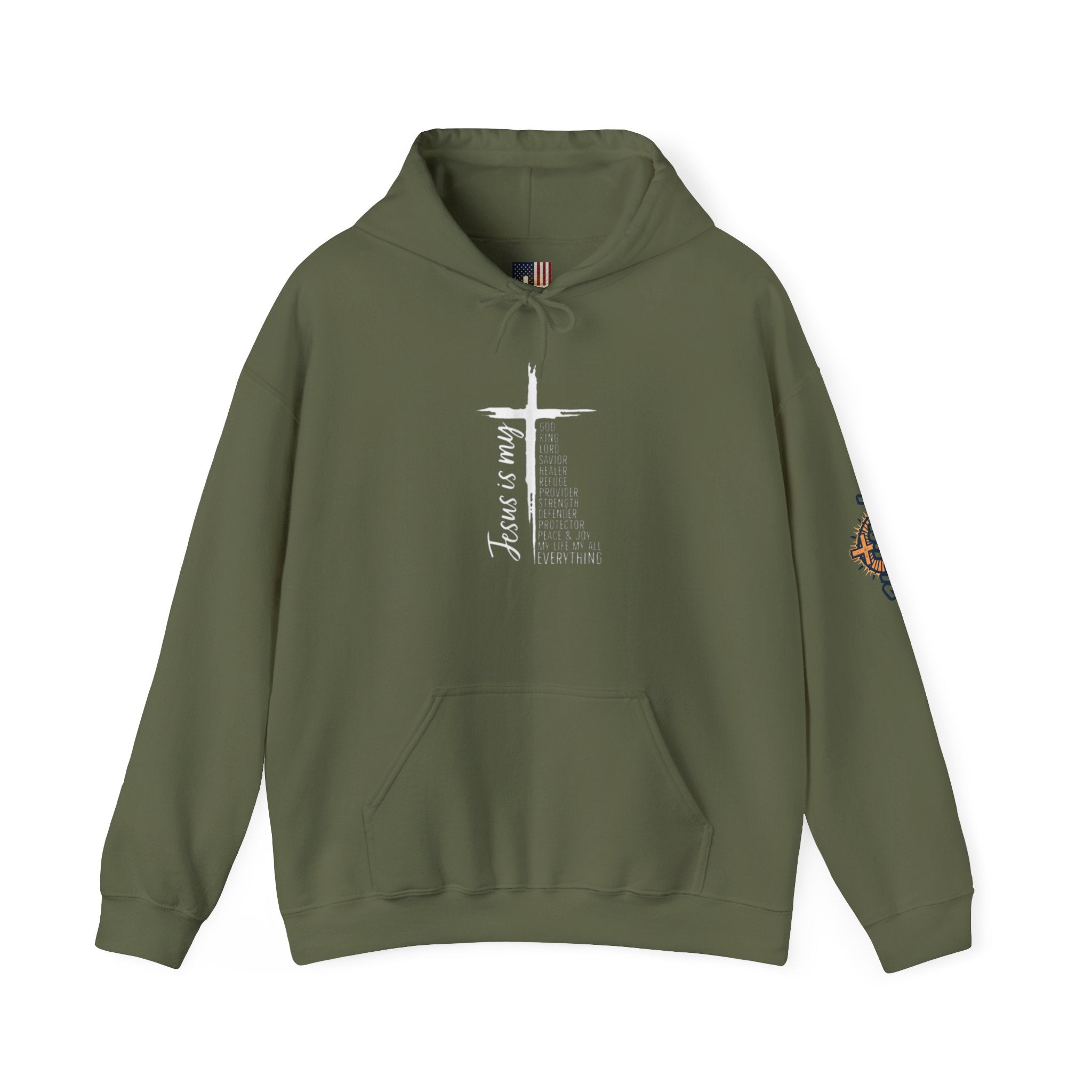 Jesus Is My Everything Hoodie – Cross List God King Lord Savior Christian Sweatshirt for Total Surrender Faith Printify