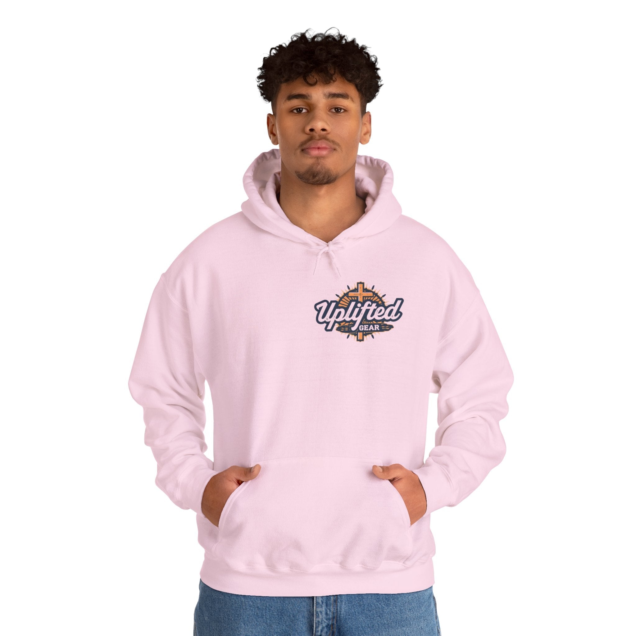 Uplifted Gear Christian Hoodie – Bold Logo Faith Hoodie for Inspired Living Printify
