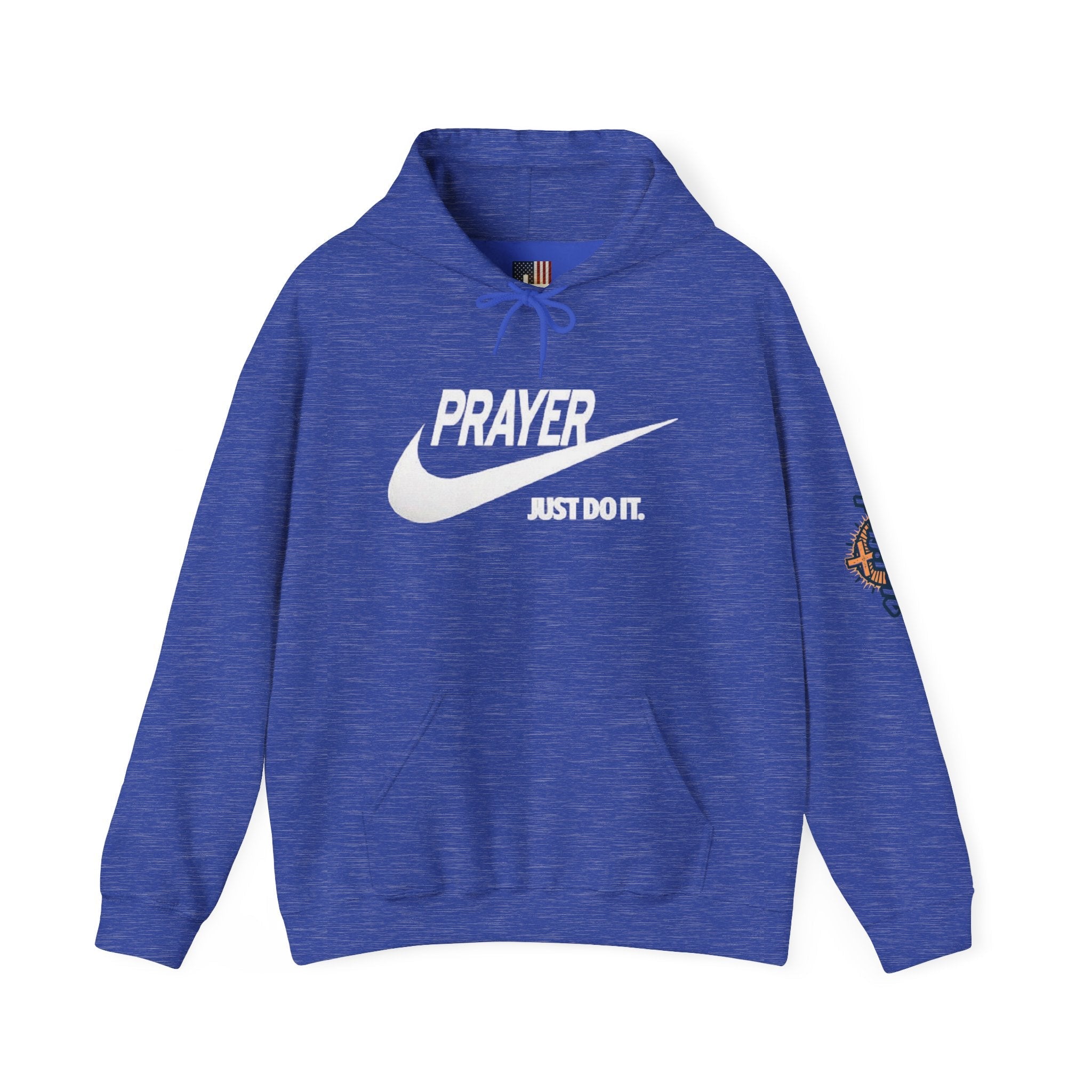 Prayer Just Do It Hoodie - Funny Christian Nike Parody Hoodie - Faith Gear Printify
