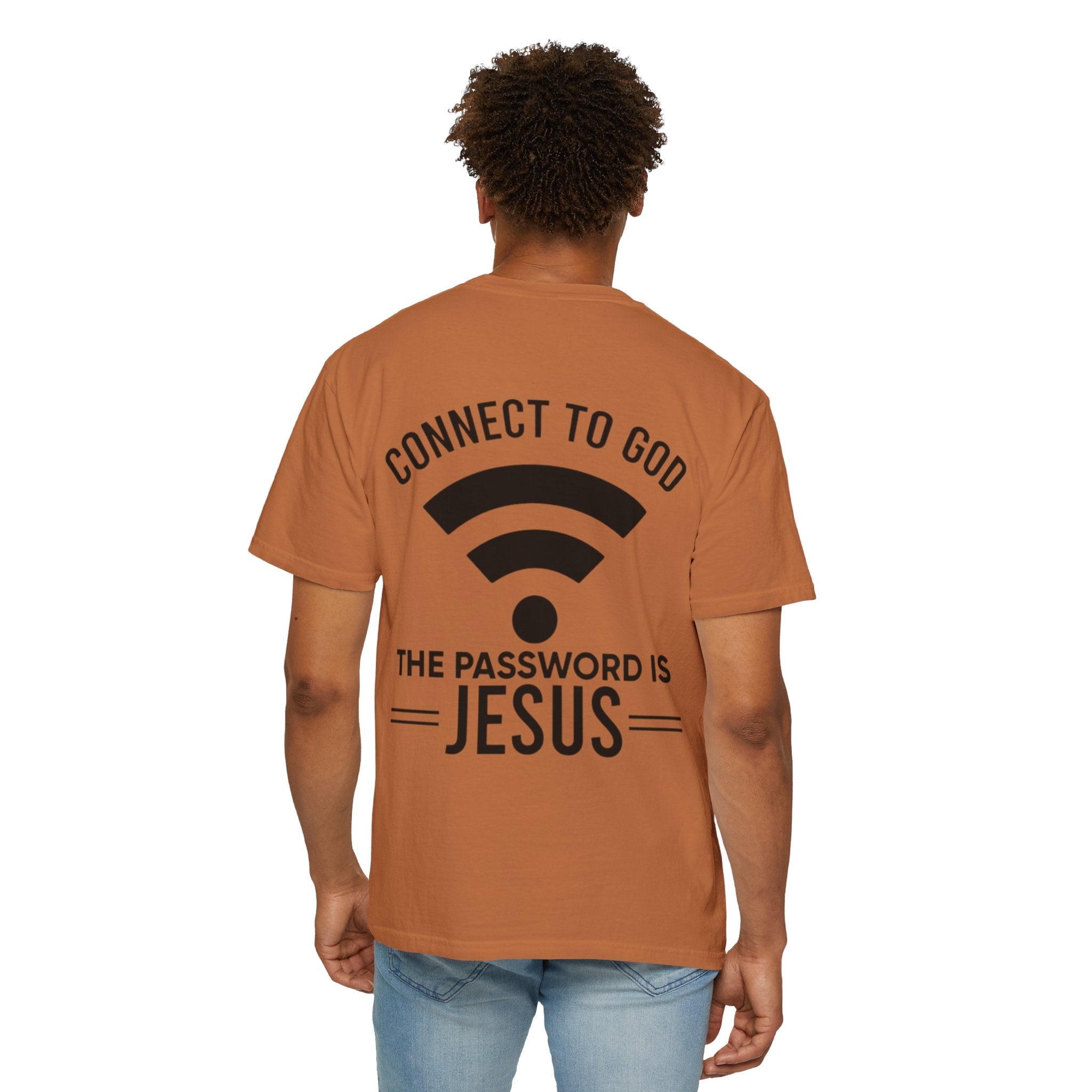 Connect to God T-shirt - WIFI Password is Jesus - Funny Christian Faith T-shirt Printify