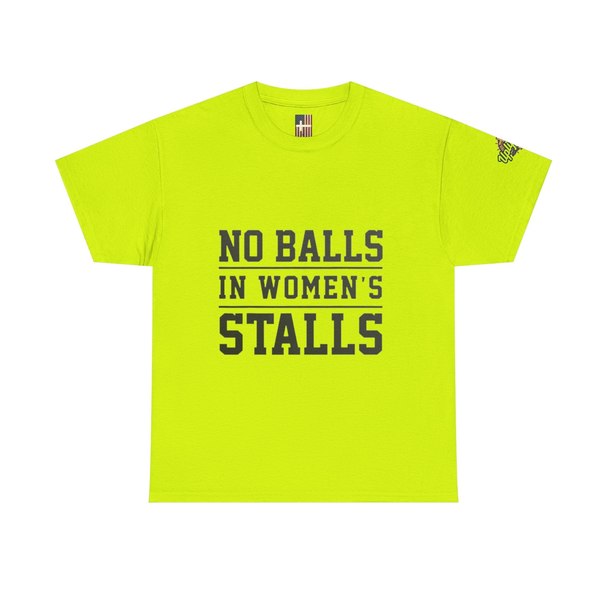 No Balls in Women's Stalls Retro Protest T-Shirt Printify