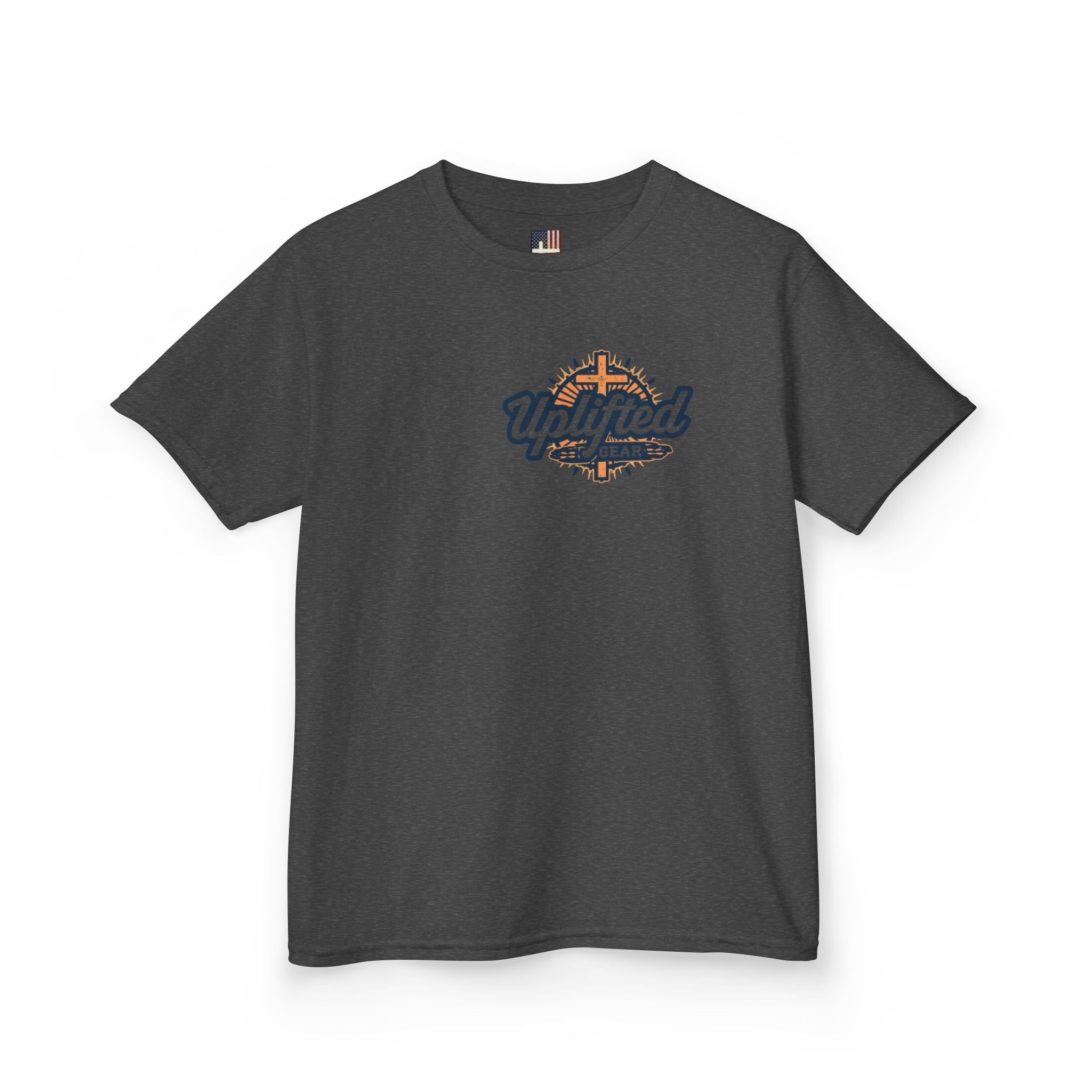 ✨ Chosen. Loved. Redeemed. – Elegant Christian Kids T-Shirt | Gold Foil Faith Tee | Subtle Cross & Heart Design | Inspirational Bible Verse Apparel by Uplifted Gear Printify