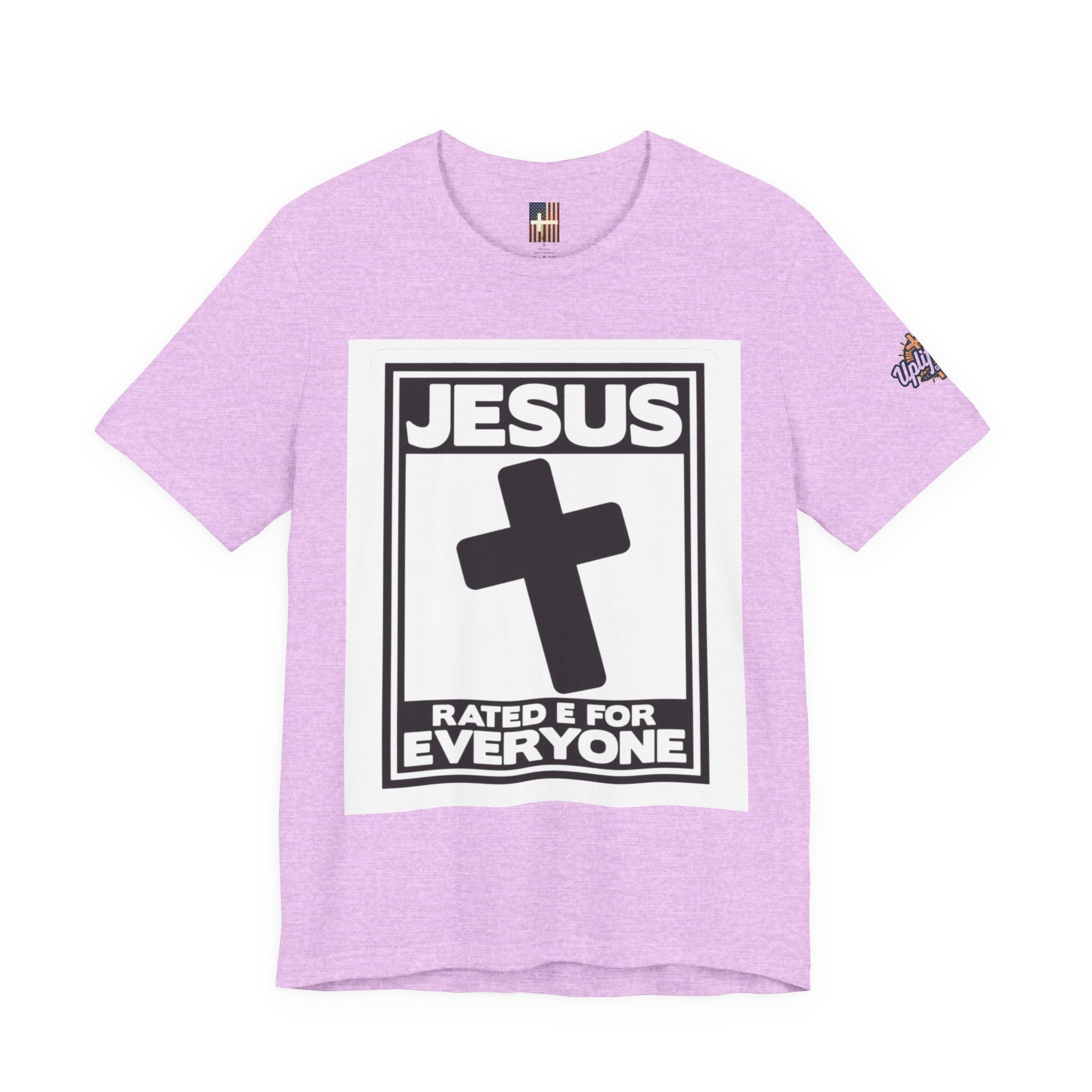 Jesus, Rated E for Everyone T-shirt - Gamer Faith T-shirt - Christian Video Game Parody Printify